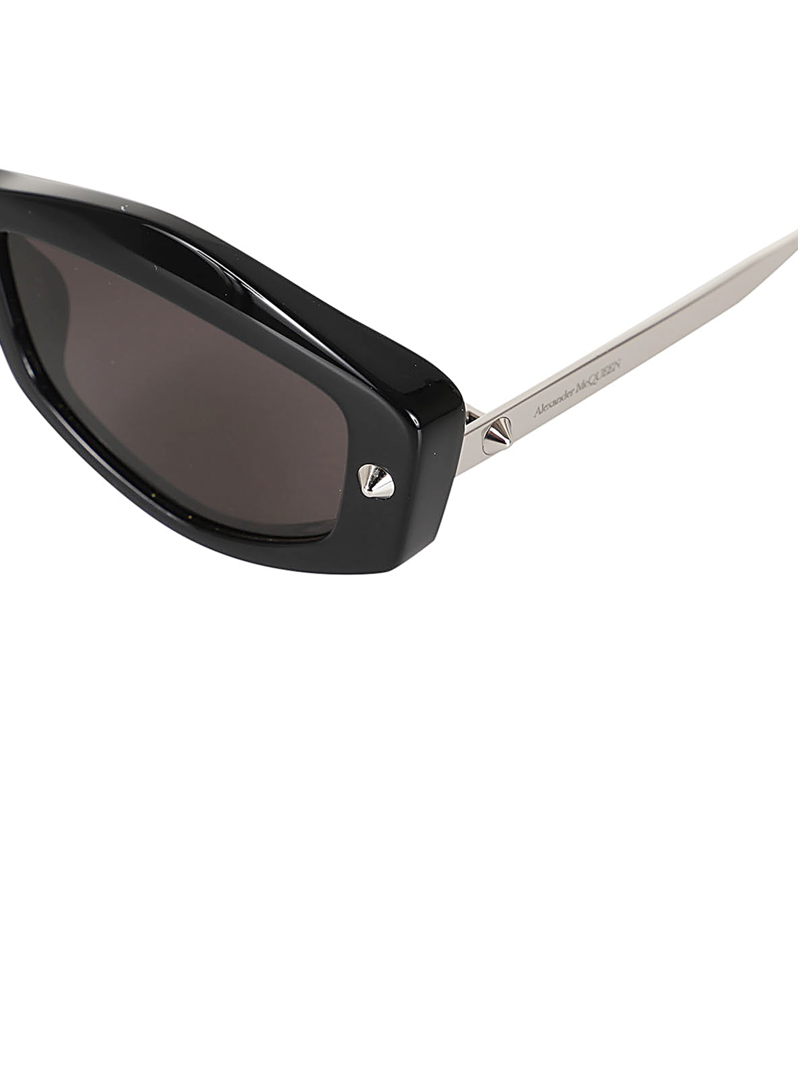 Shop Alexander Mcqueen Am0482s In Black Silver Smoke