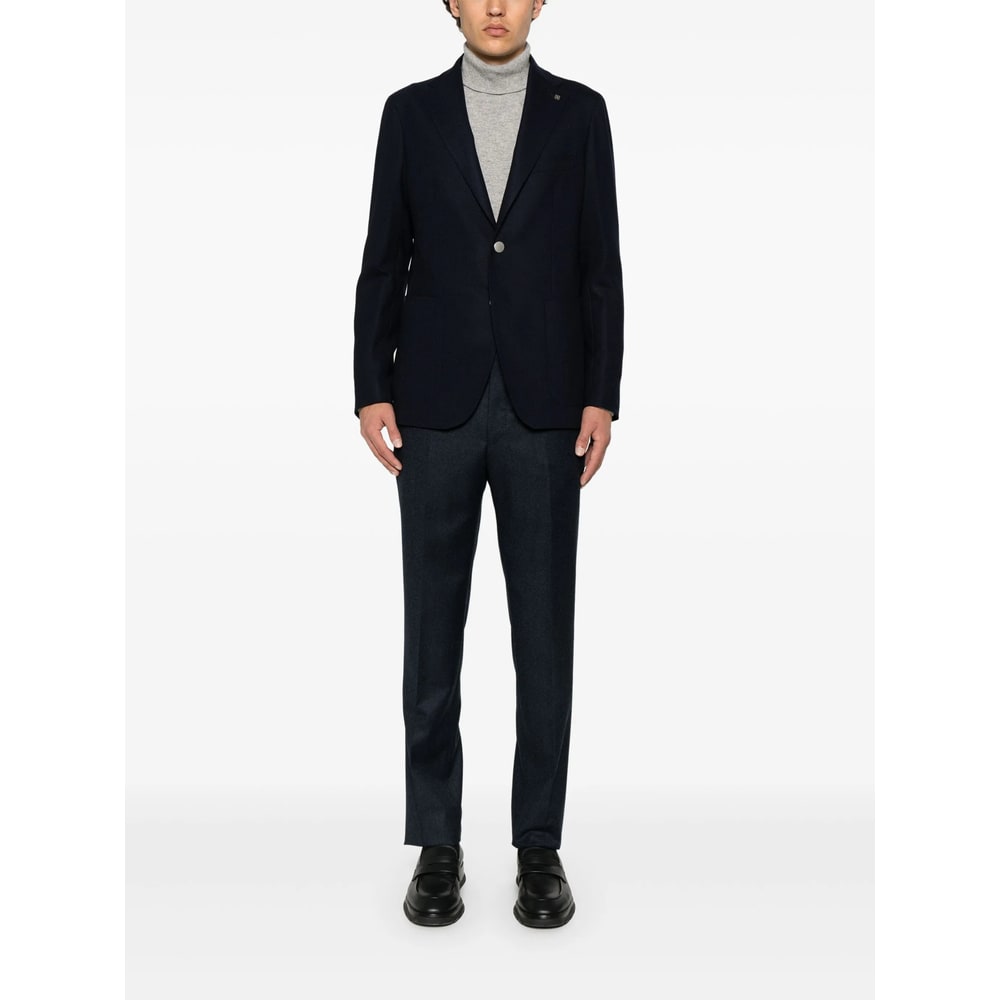 Tagliatore Single-breasted Blazer In Blue