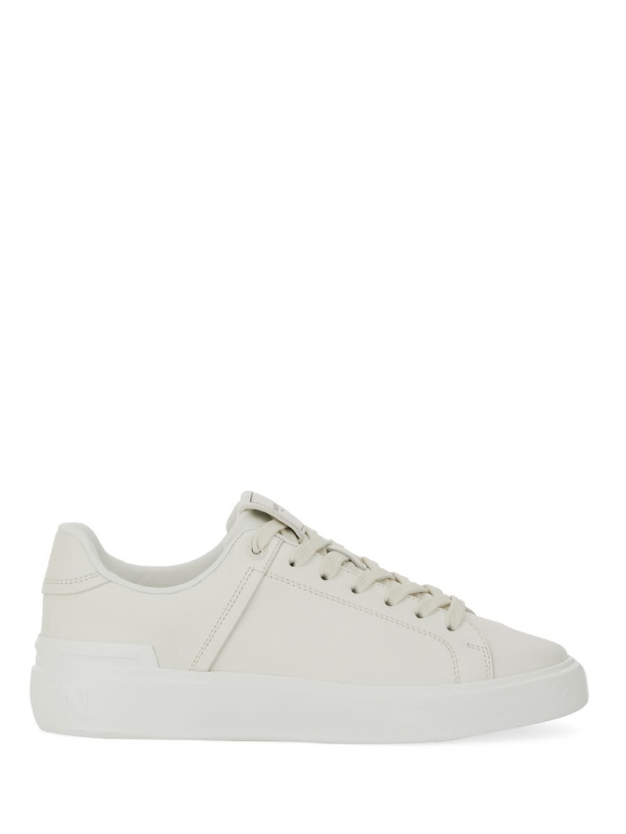 Shop Balmain B-court Sneaker In White