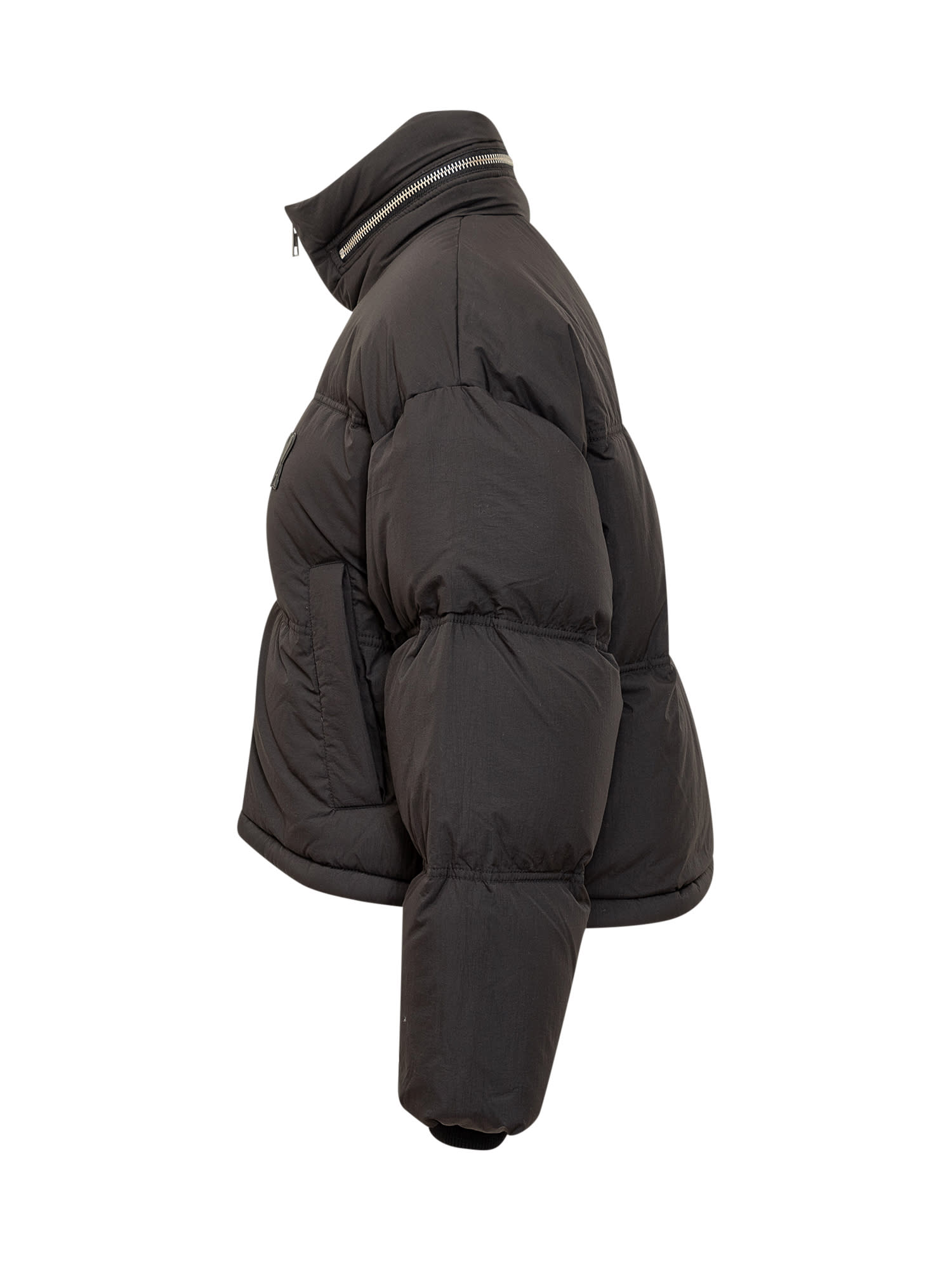 Shop Ami Alexandre Mattiussi Down Jacket With Ami Logo In Black