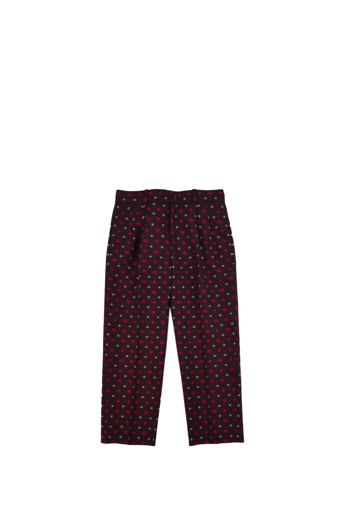 Shop Gucci Wool And Cotton Trousers In Brown