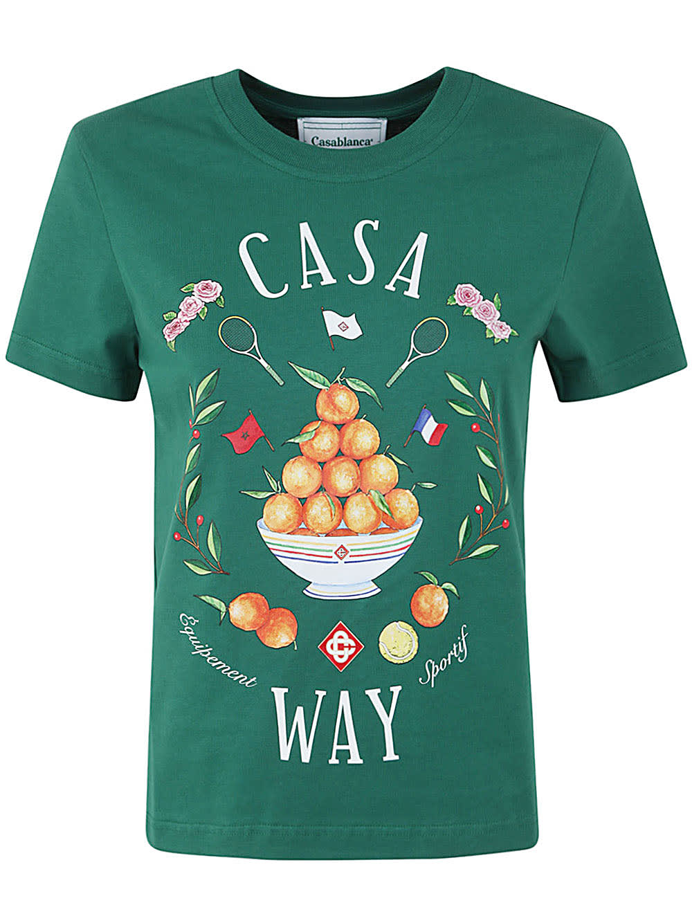 Shop Casablanca Casa Way Printed Fitted T-shirt
