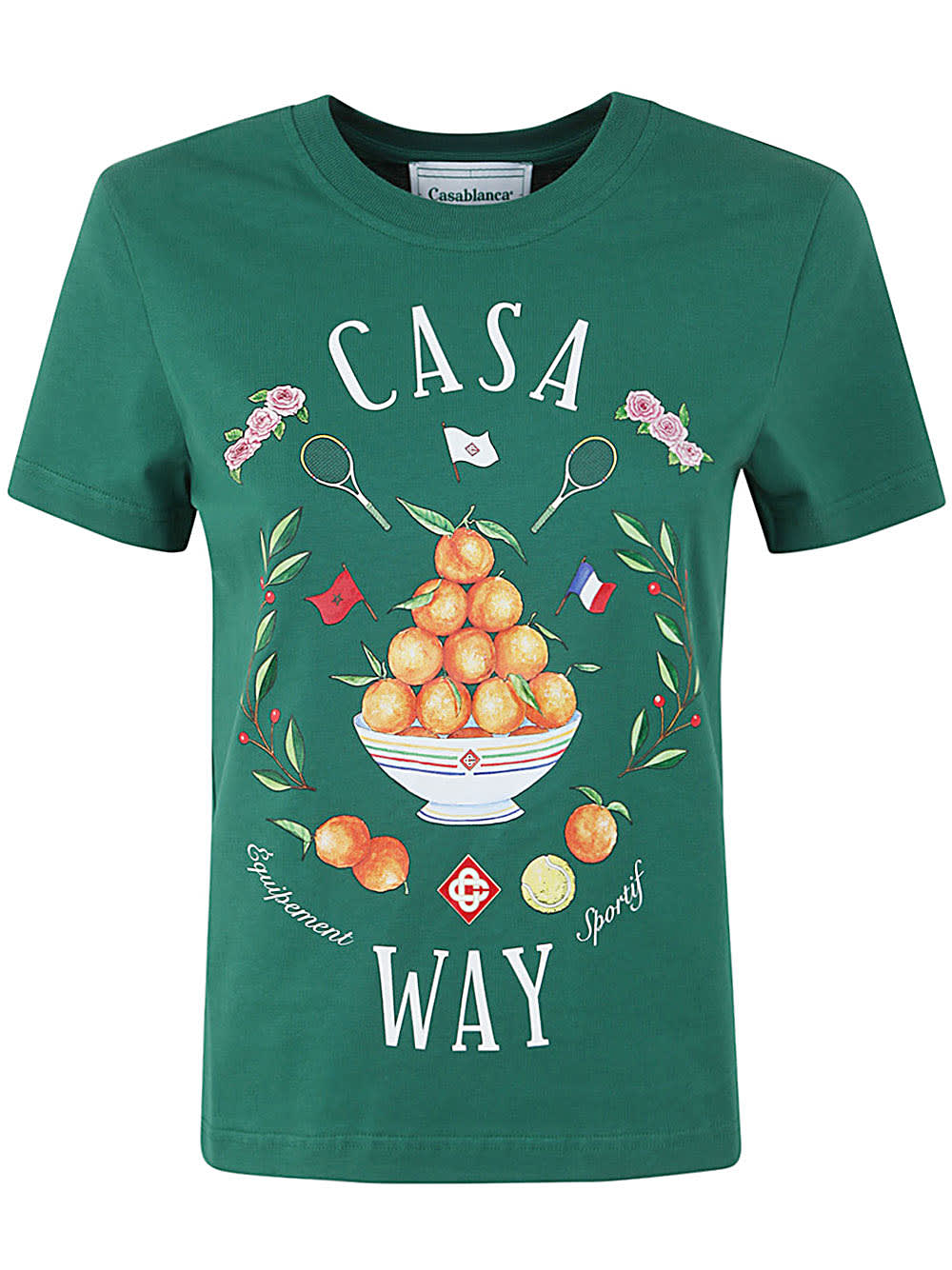 CASABLANCA CASA WAY PRINTED FITTED T-SHIRT