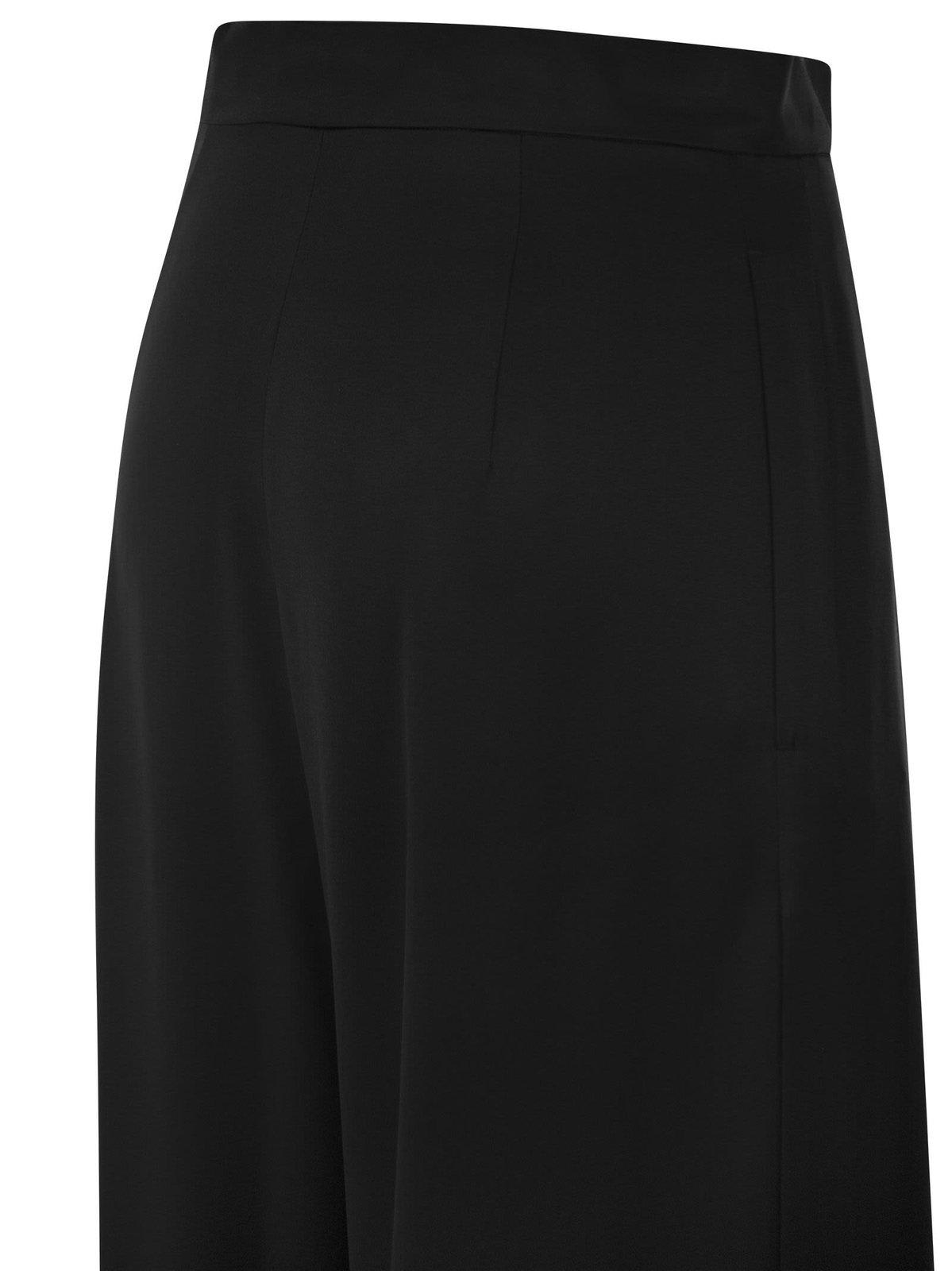 Max Mara Fiesta Silk Flared Trousers In Nero