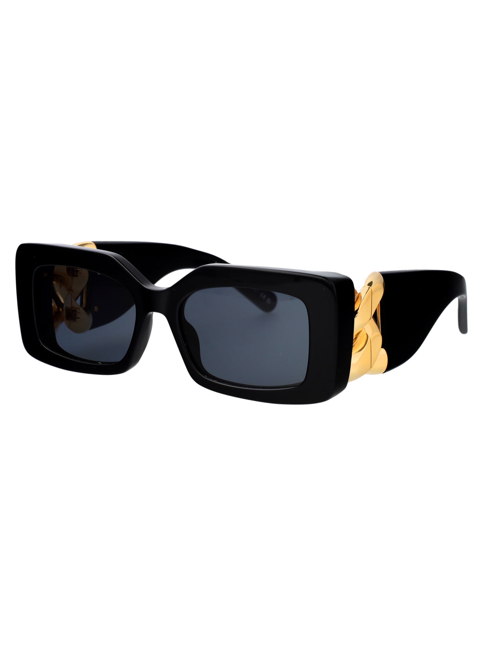 Stella Mccartney Sc40047i-y Sunglasses In 01a Shiny Black / Smoke