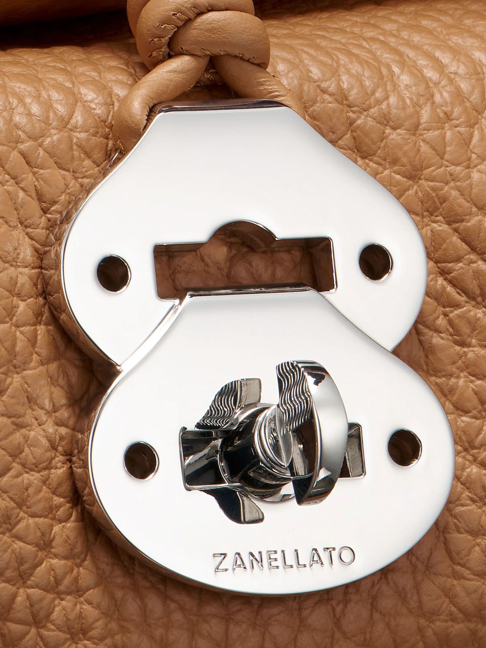 Zanellato Dotta Centauro Baby Leather Handbag In Brown