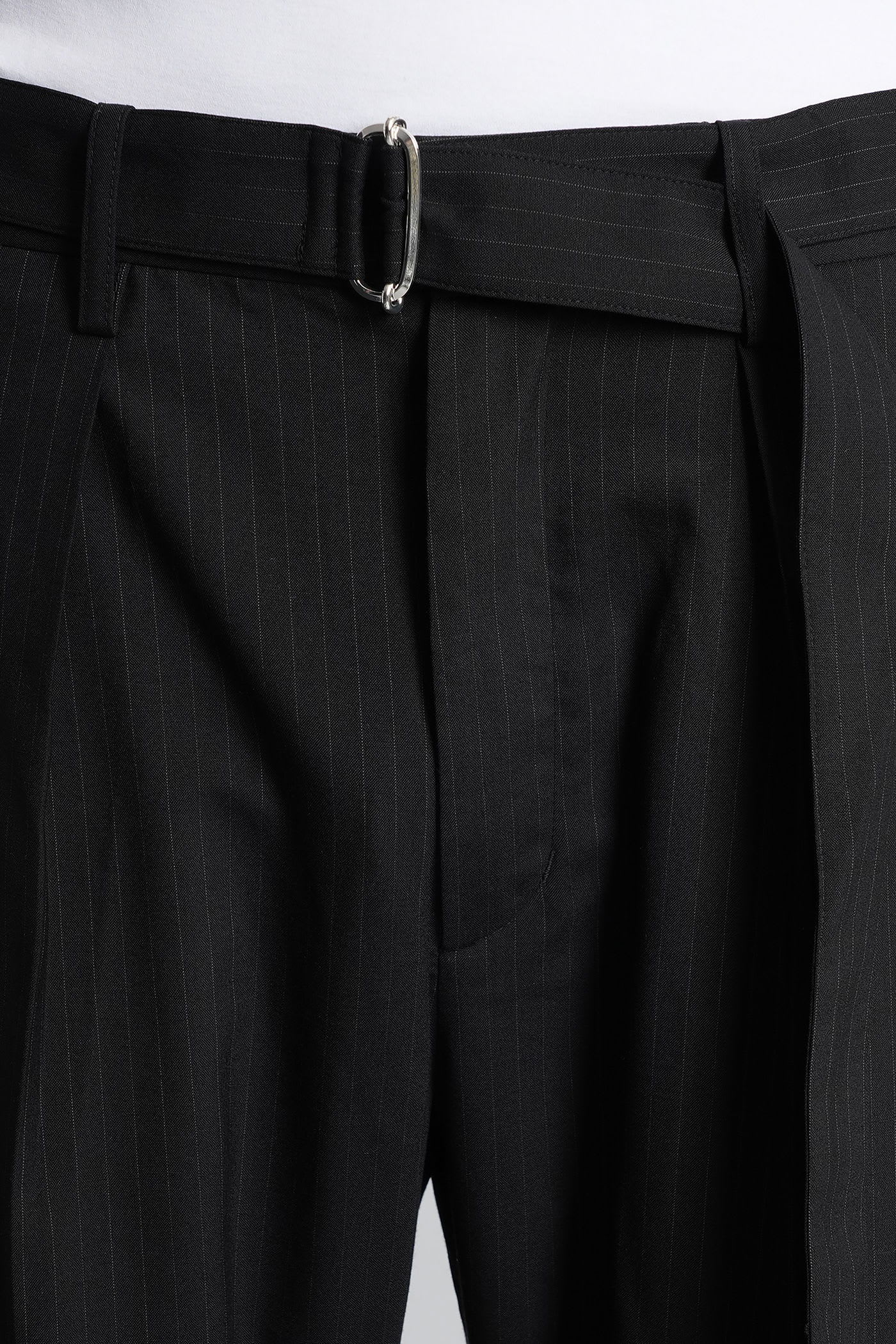 Attachment Pants In Black Polyester In Black