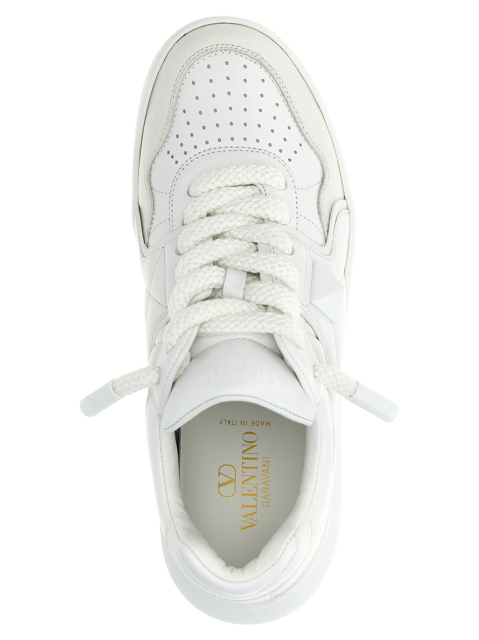 Shop Valentino Garavani One Stud Xl Sneakers In White