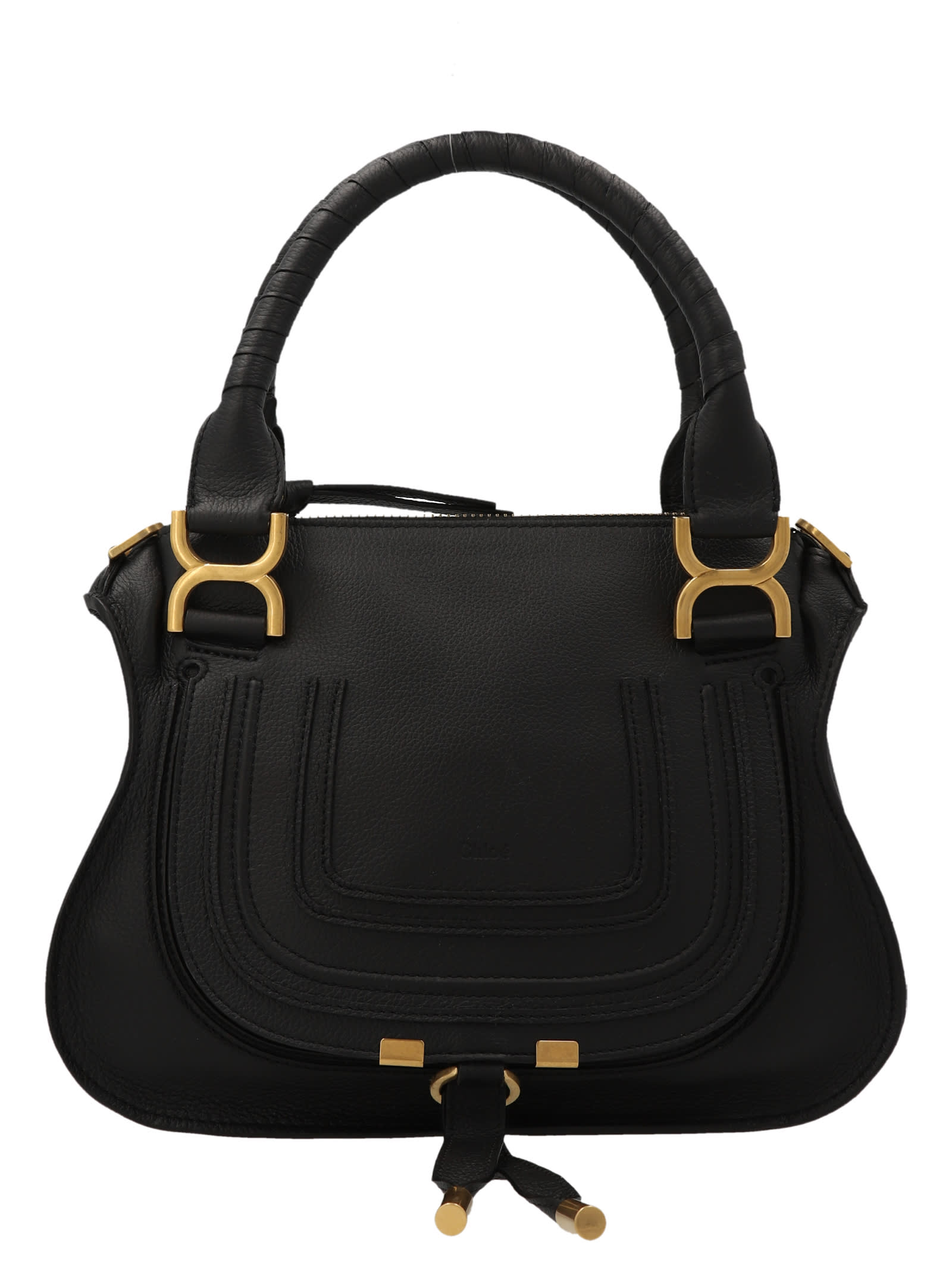 Shop Chloé Marcie Small Handbag In Black