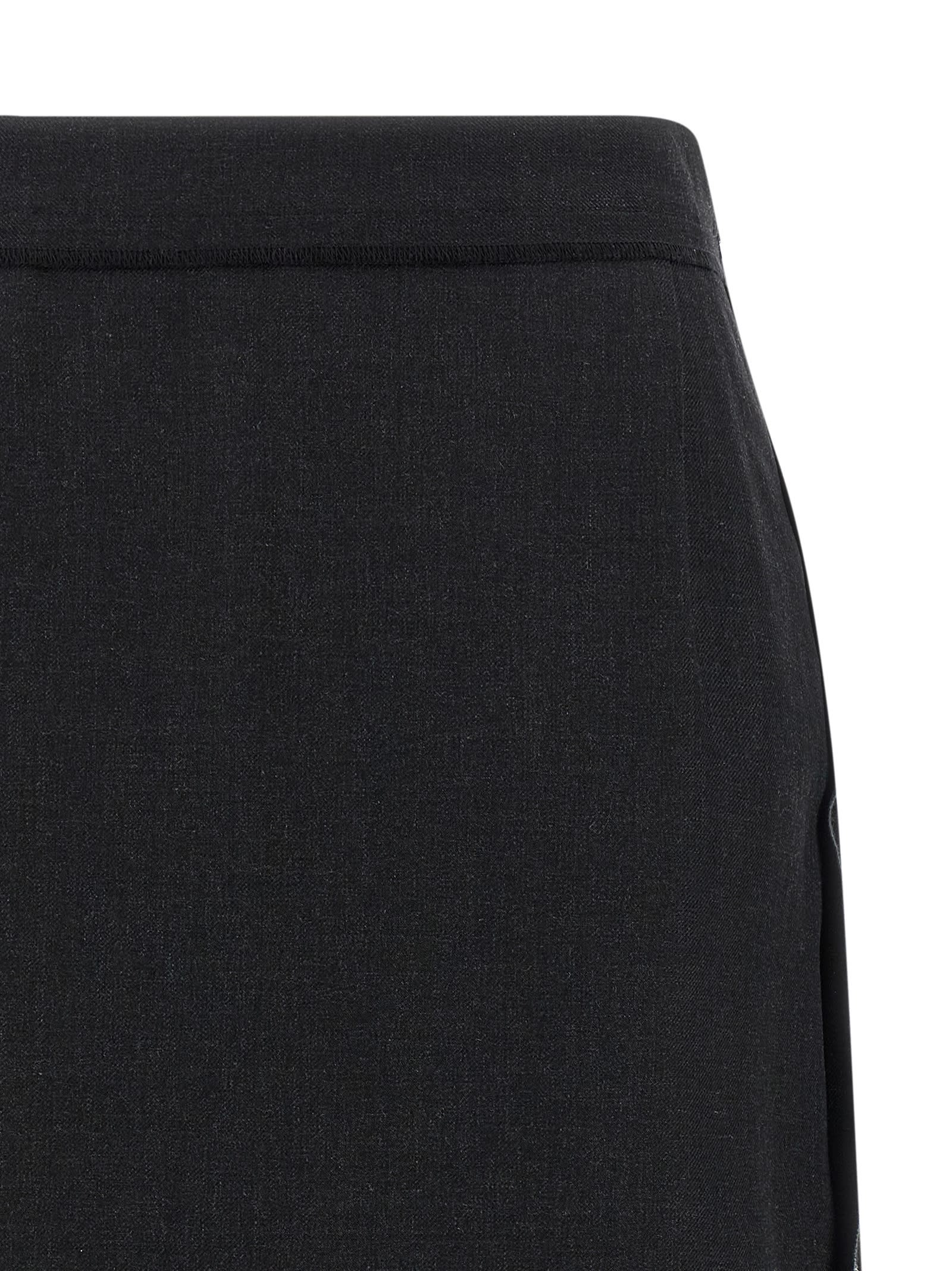 Maison Margiela Inside-up Skirt Skirts Multicolor In Black
