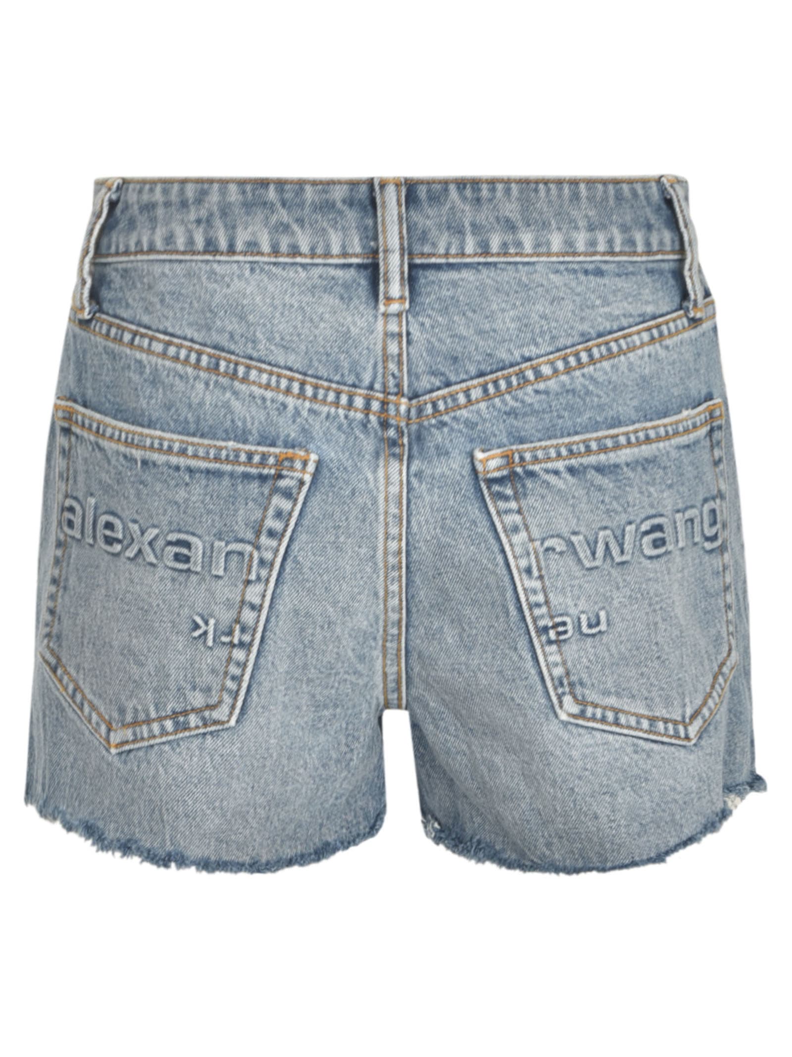 Shop Alexander Wang Denim Buttoned Jeans In Vintage Light Indigo