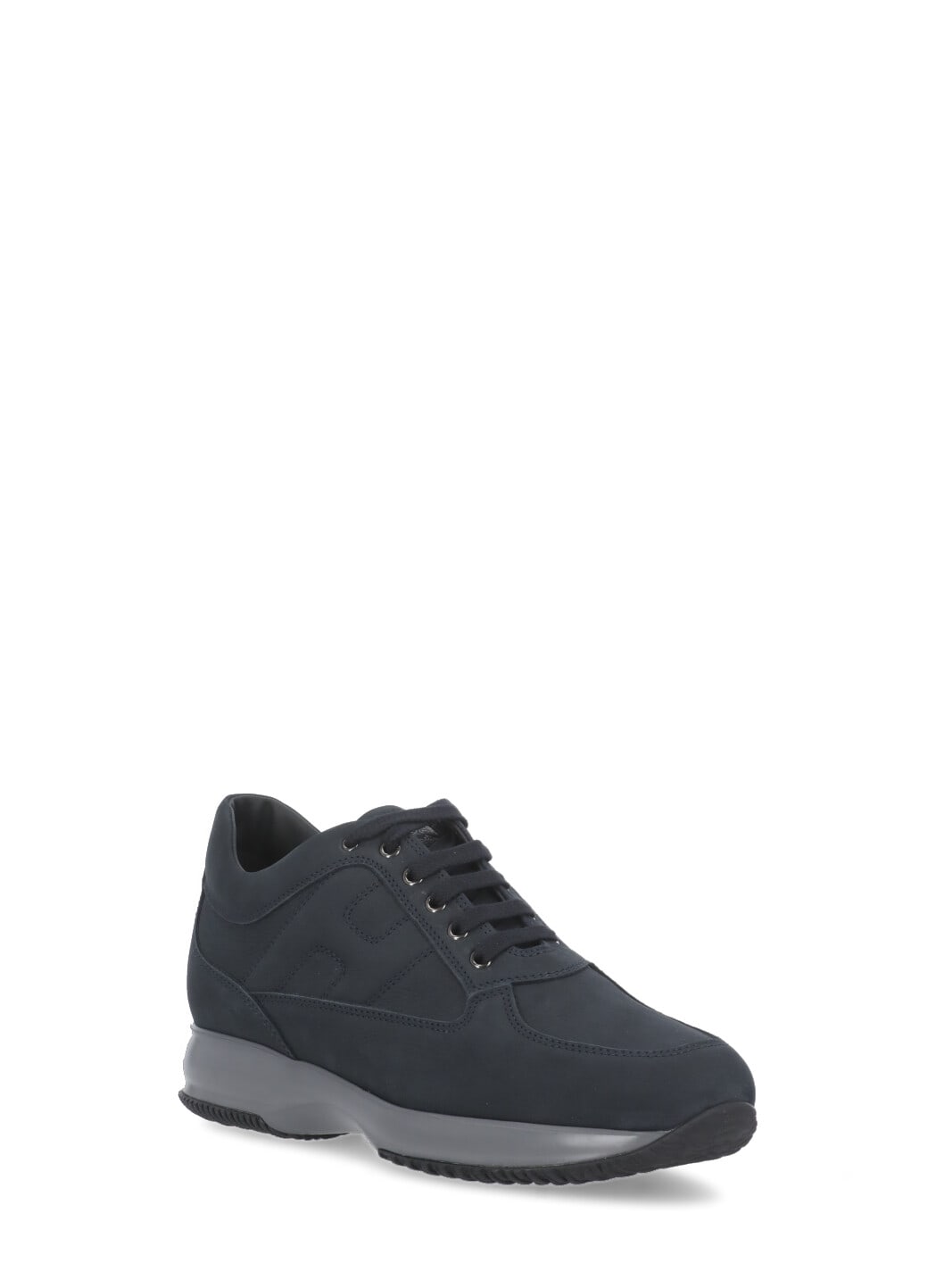 Hogan Interactive Biro Blue Leather Sneakers In Blue