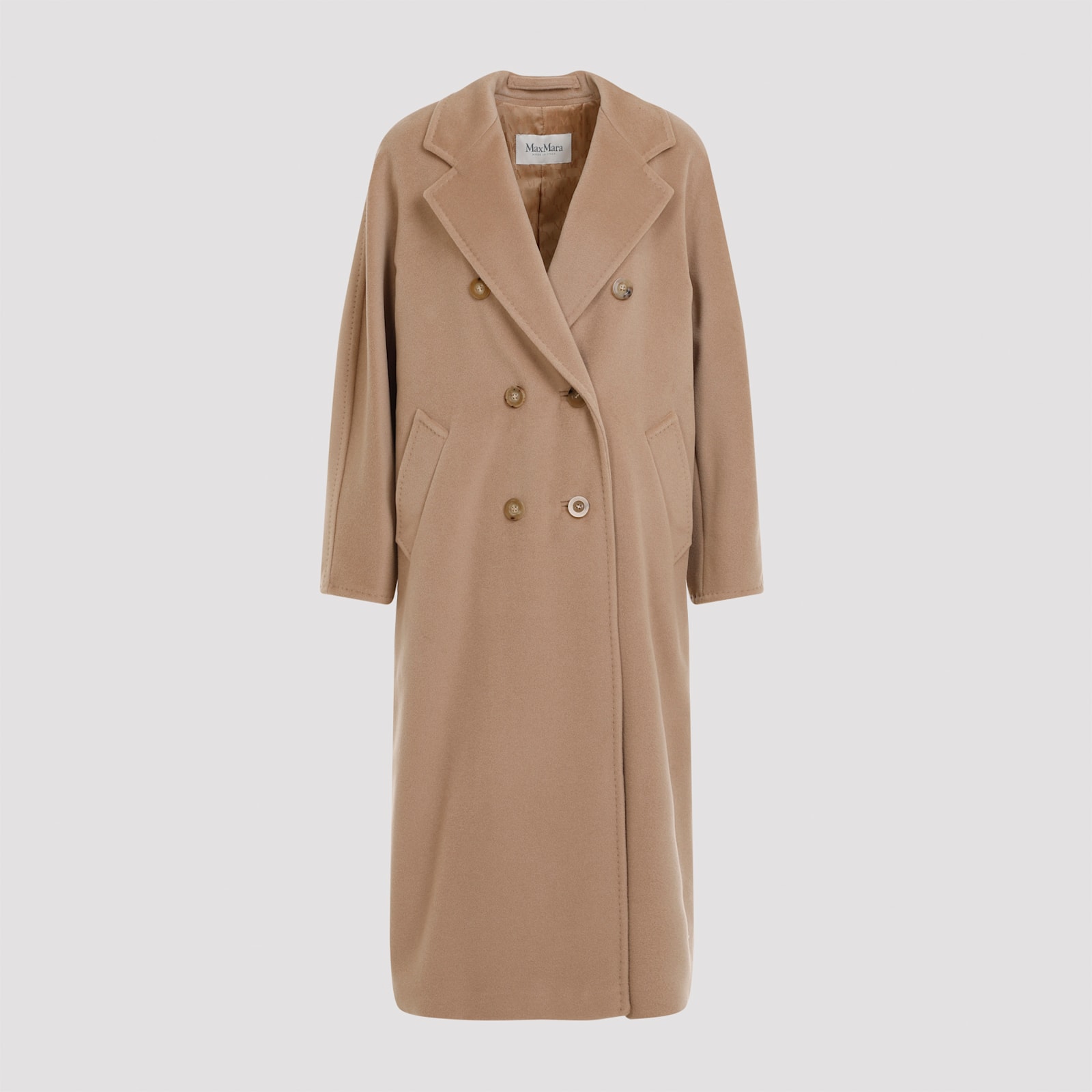 Max Mara Madame Wool Coat In Brown