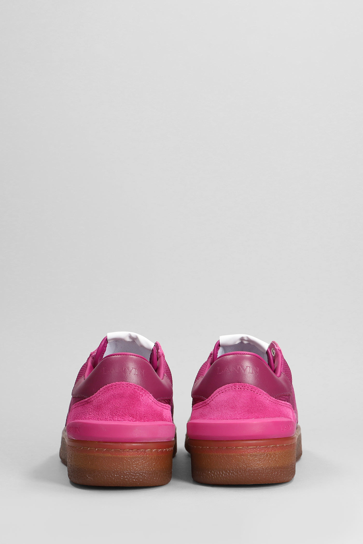 Shop Lanvin Clay Sneakers In Fuxia Leather