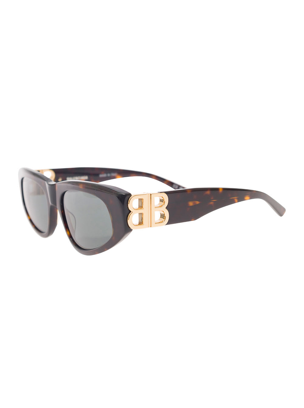 Shop Balenciaga Dynasty Rectangle Brown Rectangular Sunglasses With Silver-tone Detailing In Acetate Woman