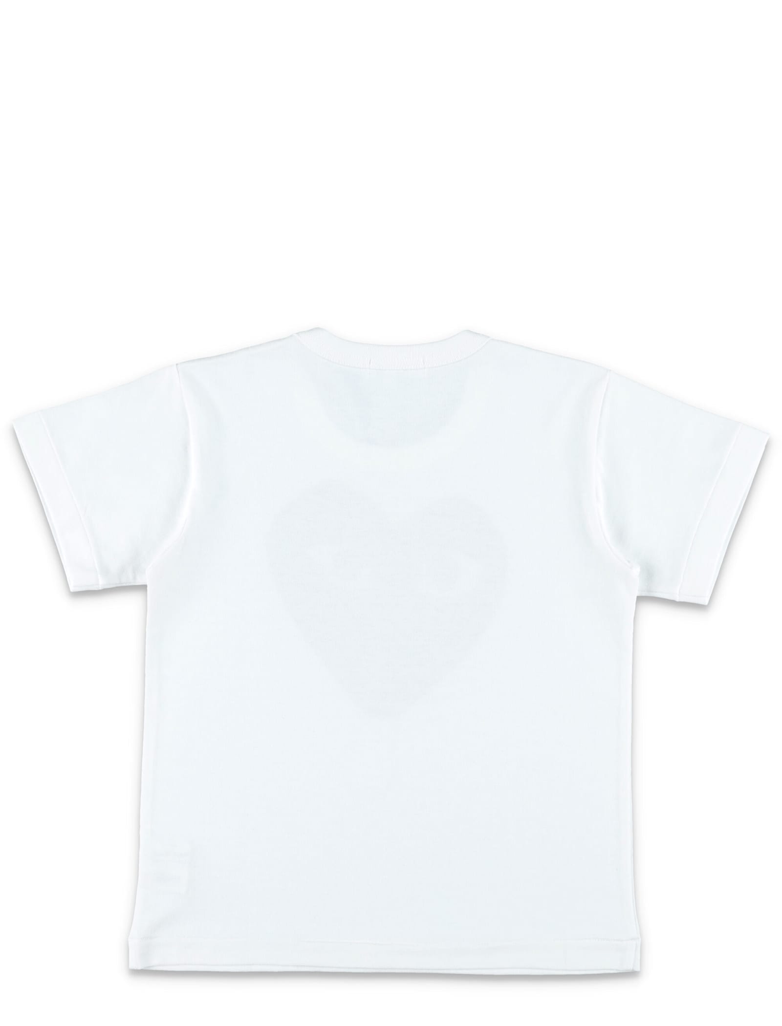Comme Des Garçons Play Kid - Big Black Heart T-shirt In White