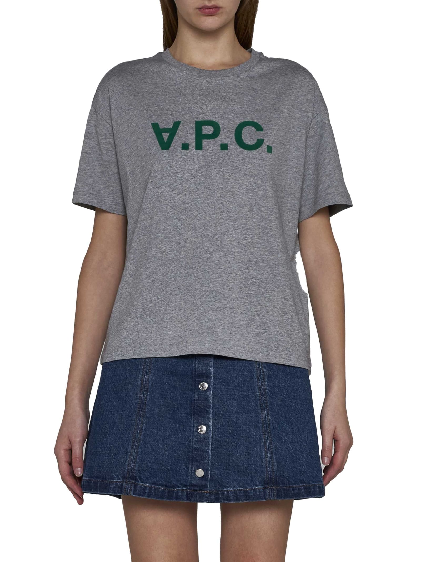 Shop Apc T-shirt In Heathered Light Grey