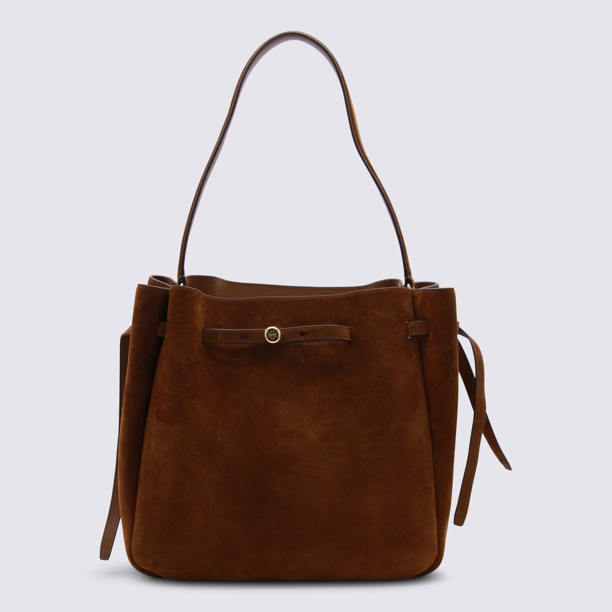 Tory Burch Caramel Leather Satchel In Brown