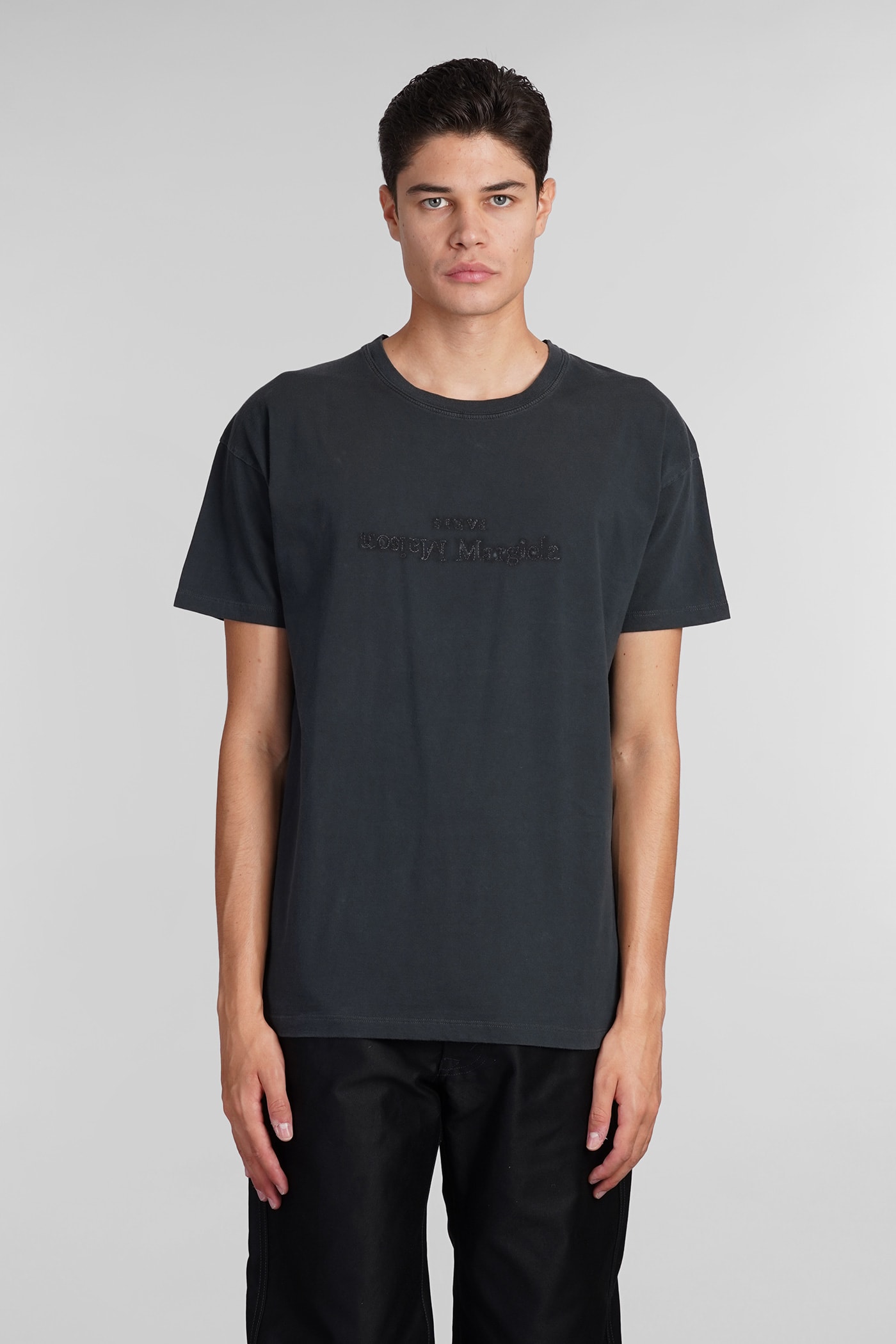 Shop Maison Margiela T-shirt In Grey Cotton