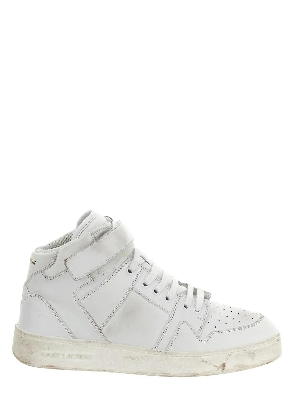 Shop Saint Laurent Lax Sneakers In White