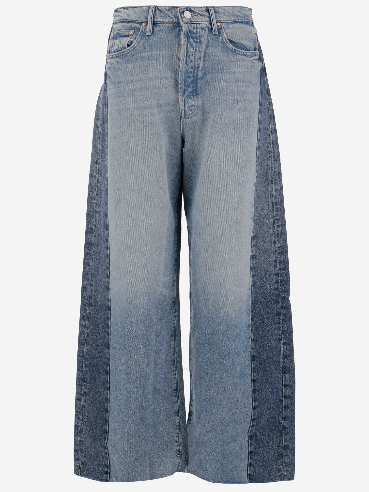 Cotton Denim Patchwork Jeans