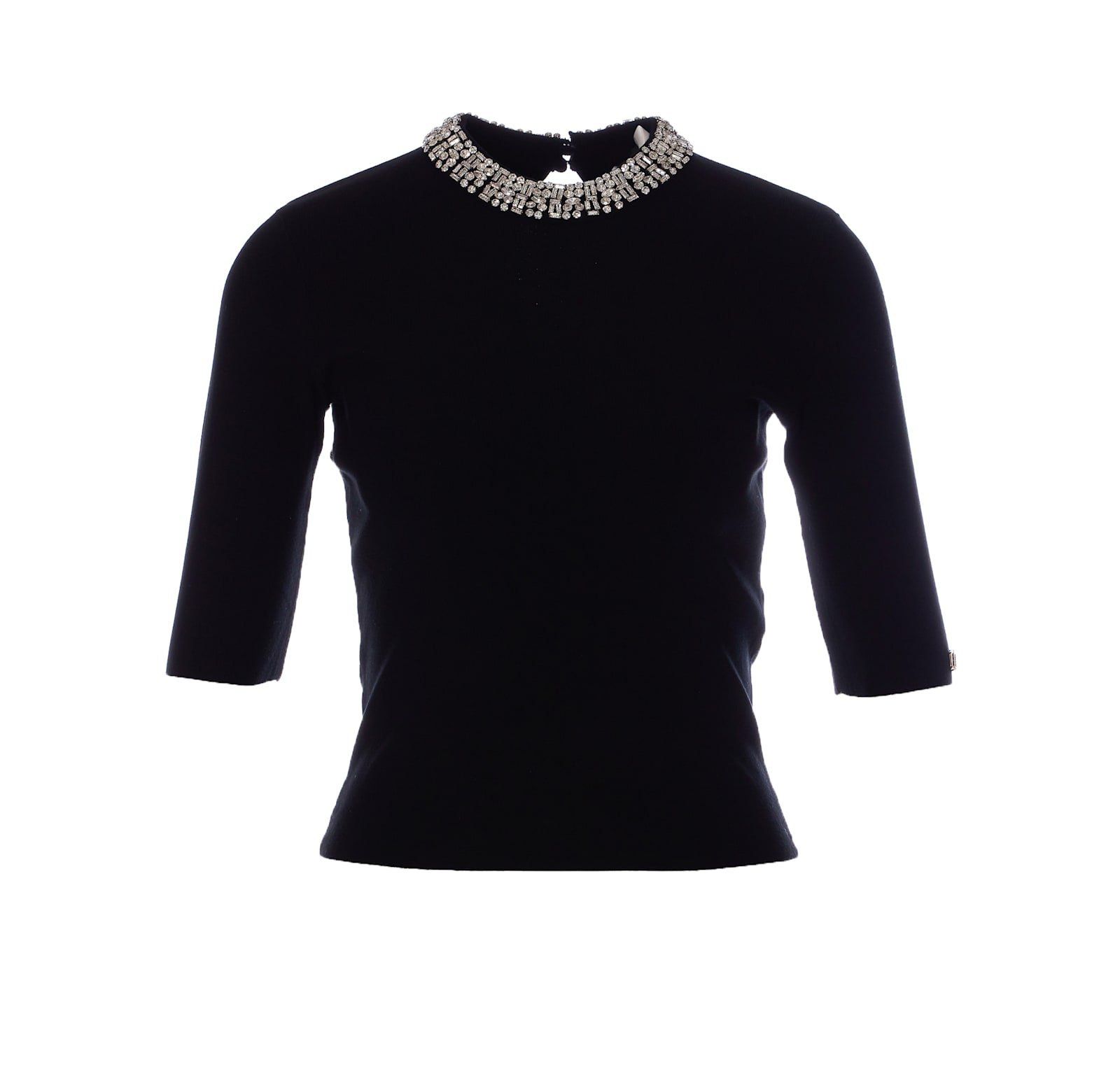 Liu •jo Liu Jo Embellished Crop Top In Black