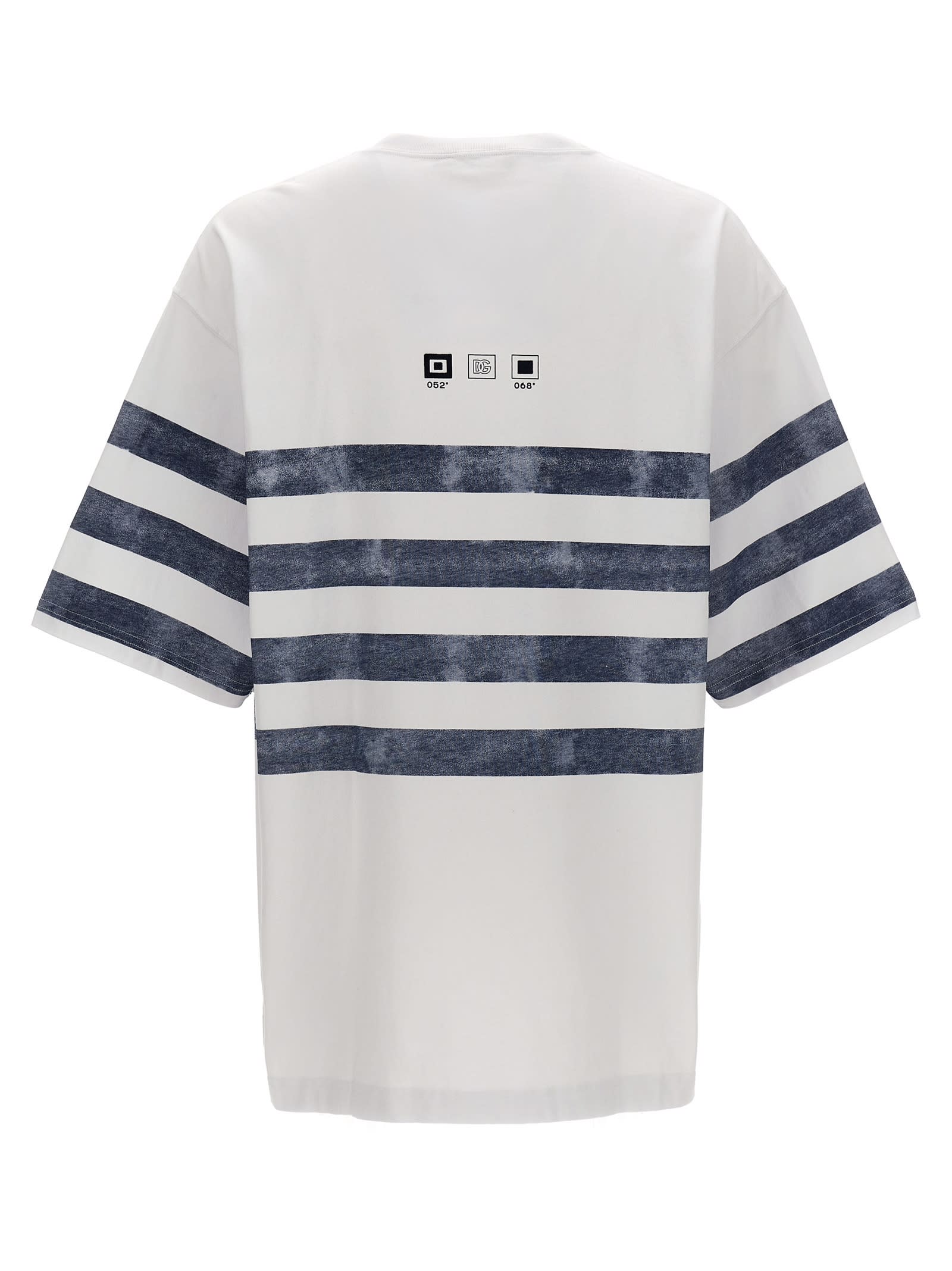 Shop Dolce & Gabbana Marina Print T-shirt In Bianco Azzurro