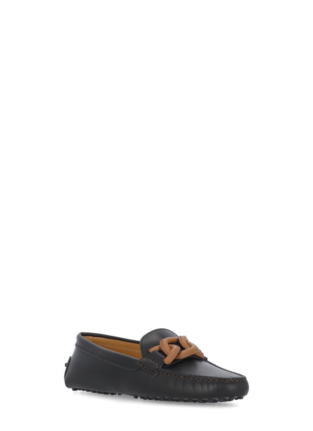 Tod's Kate Commino Chain-link Driving Shoes In Black