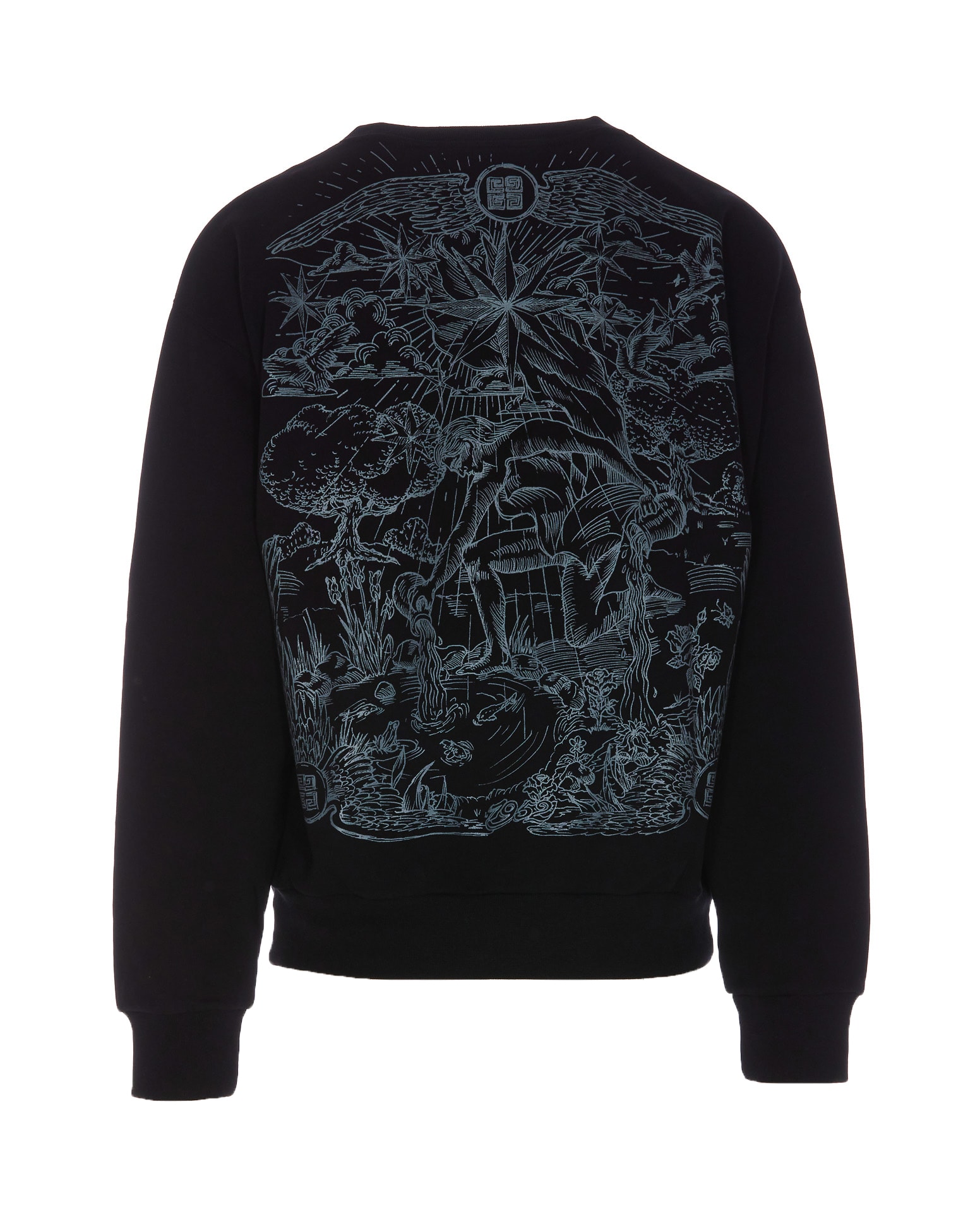 Shop Givenchy Tarot Aqua Stars Sweatshirt In Black