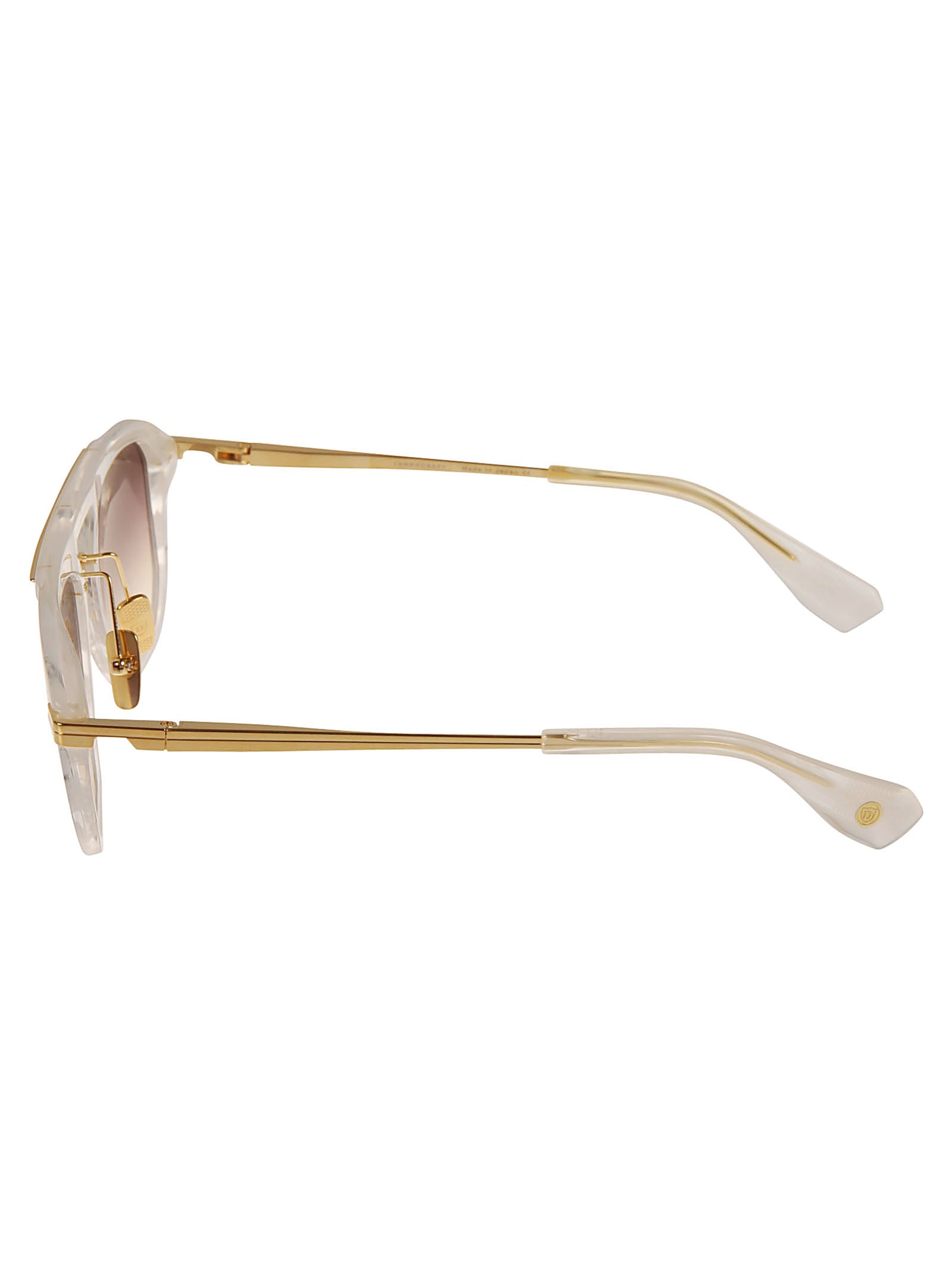 Dita Top Bar Square Glasses In White