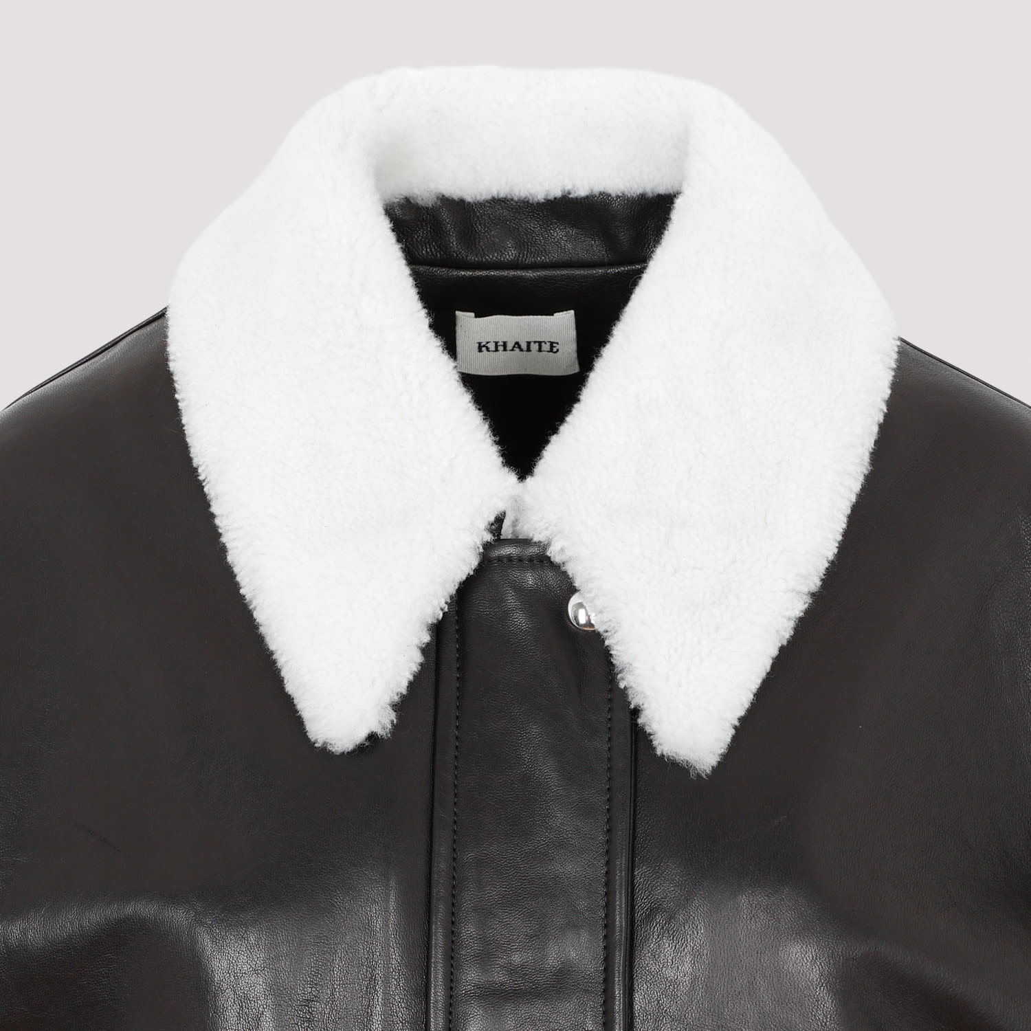 Khaite Shellar Single-breasted Leather Jacket In Black