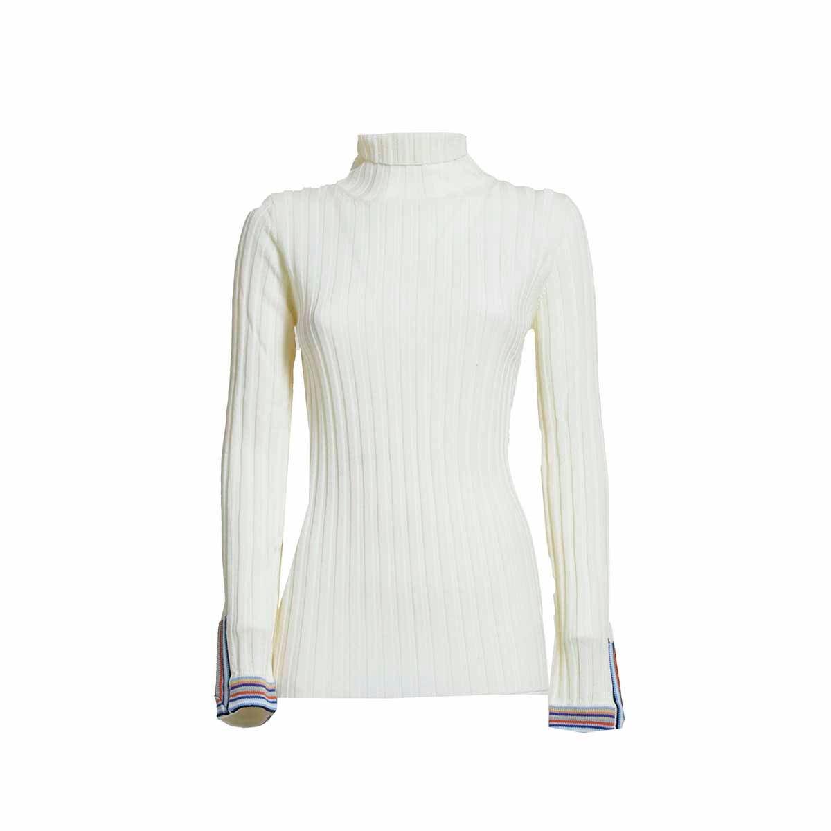 Polo Neck Ribbed Jumper