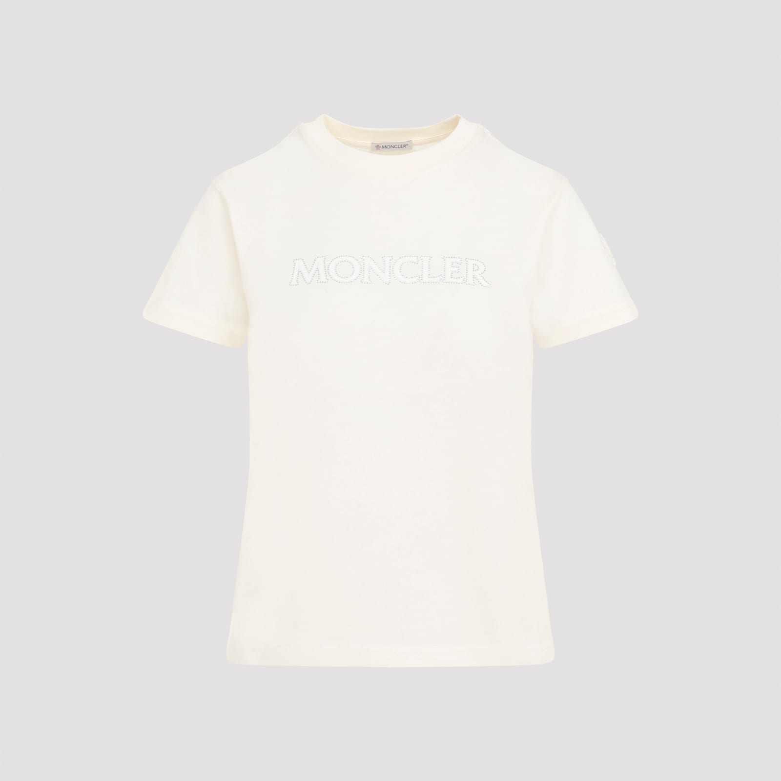 Shop Moncler T-shirt In Natural