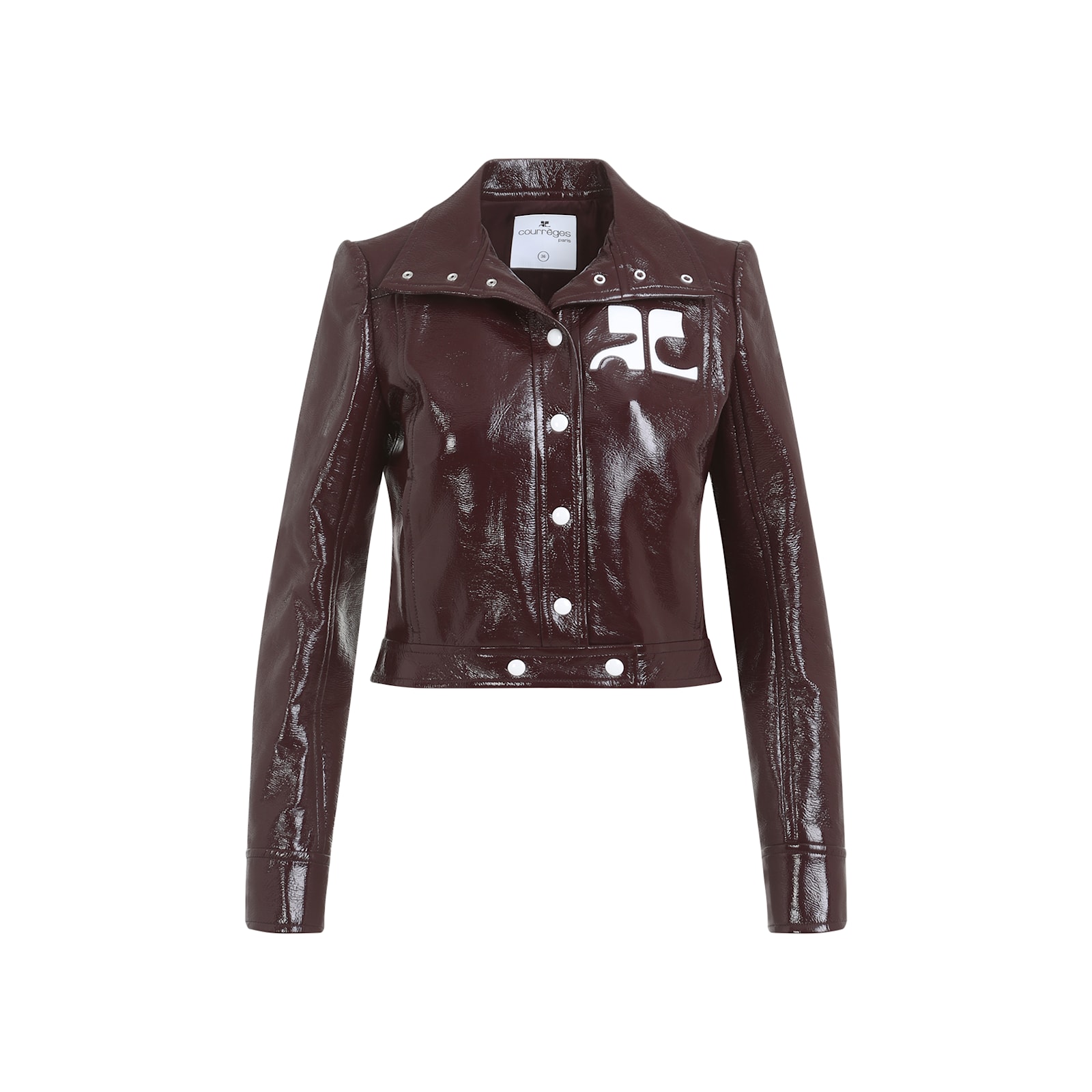 Courrèges Re-edition Vinyl Jacket Clothing In Brown
