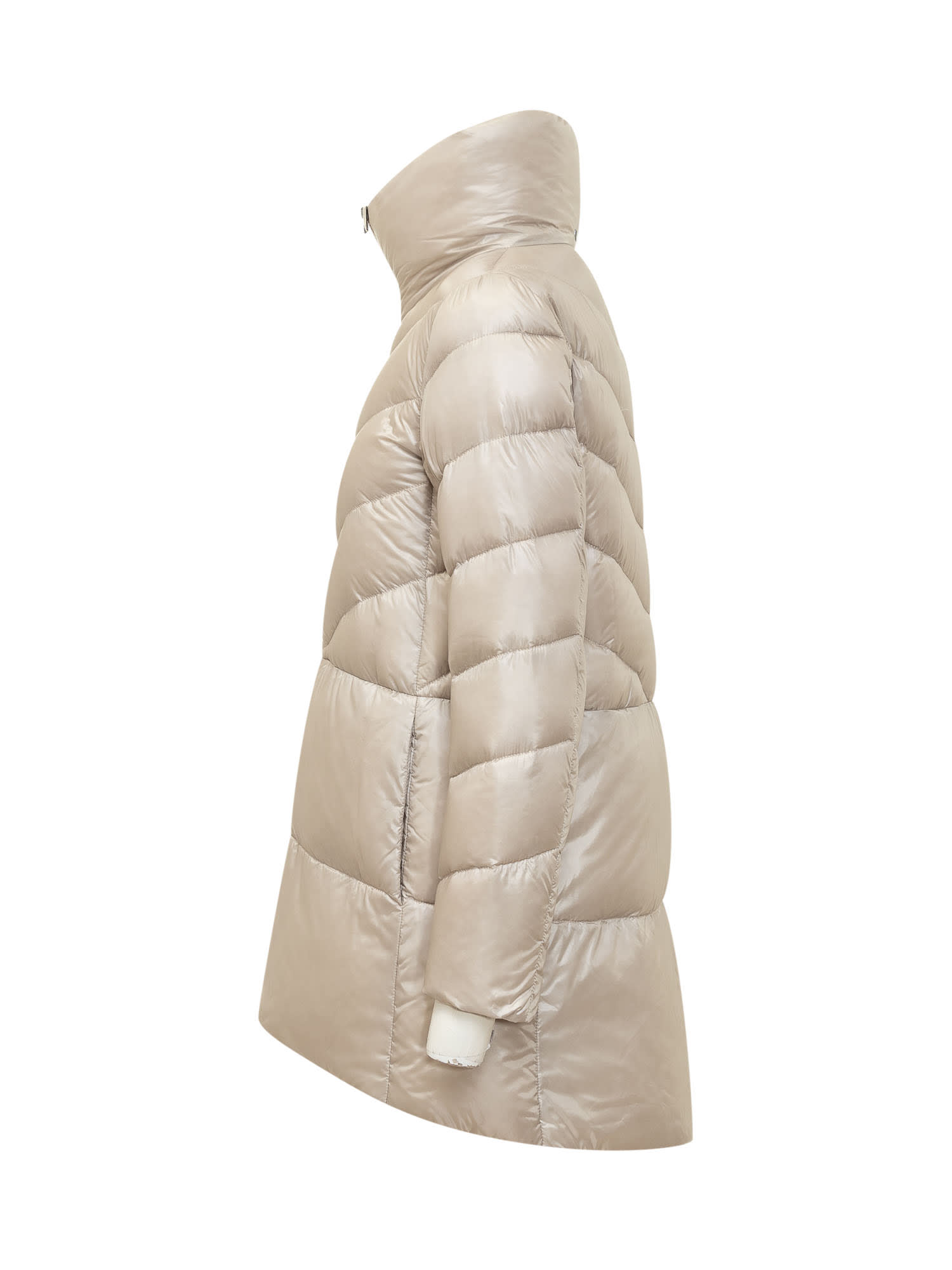 Shop Herno A-shape Down Jacket In Chantilly