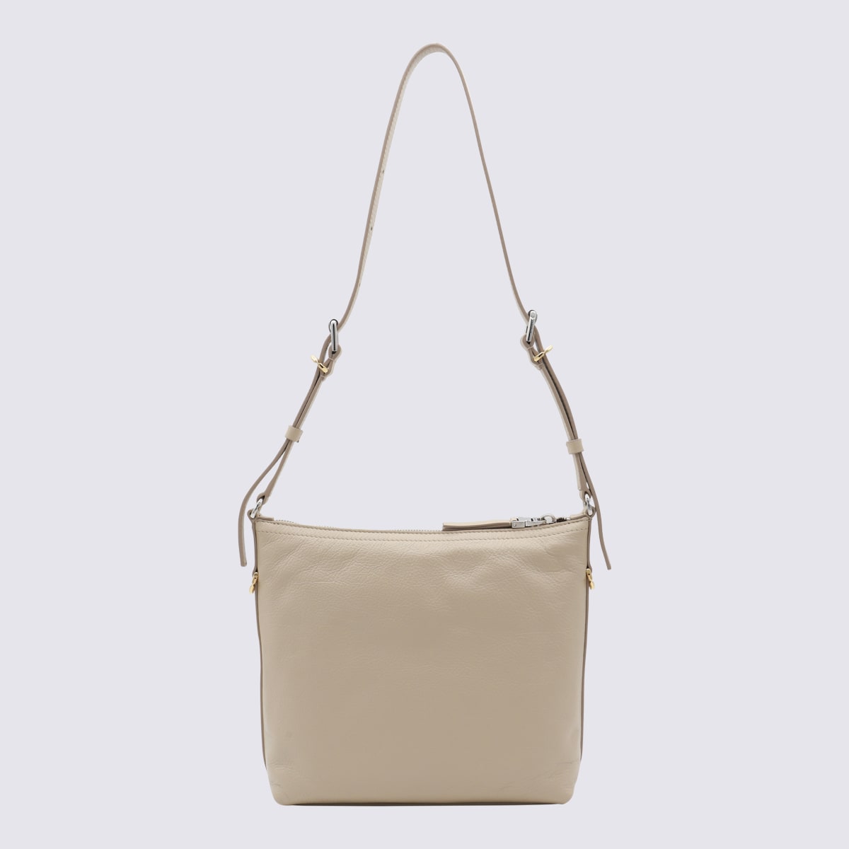 Shop Givenchy Beige Leather Voyou Crossbody Bag In Natural Beige