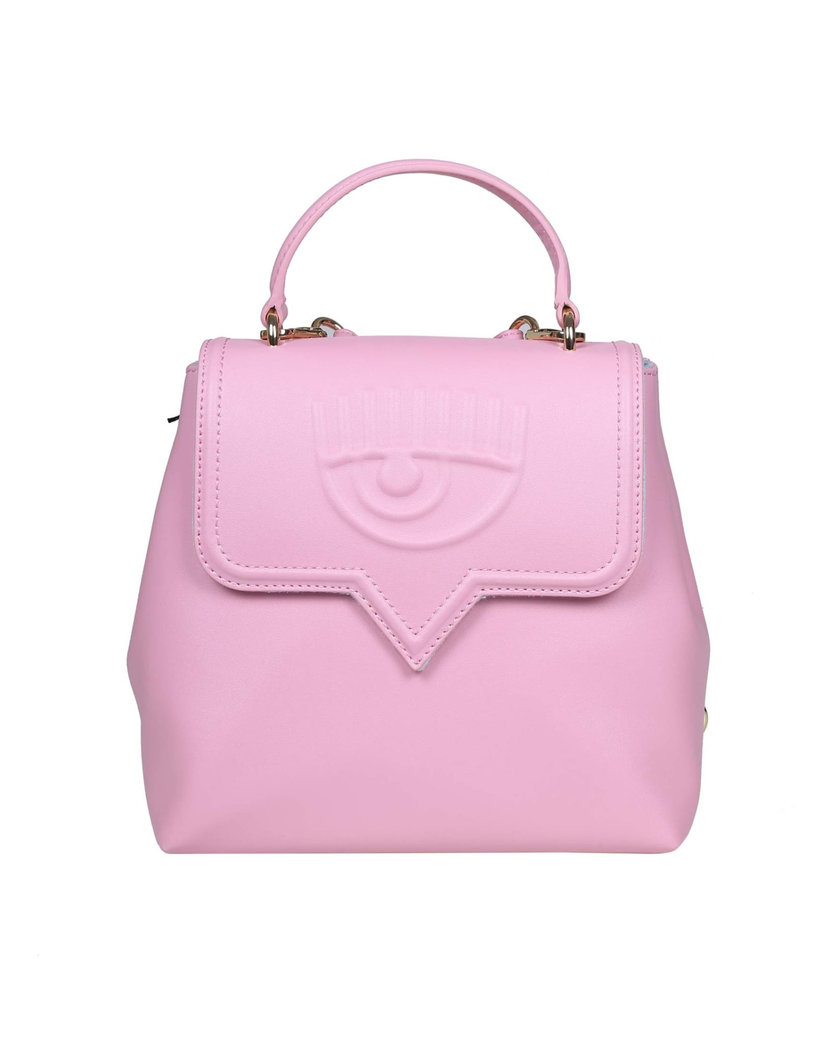 Chiara Ferragni Eyelike Backpack In Pink Eco-leather
