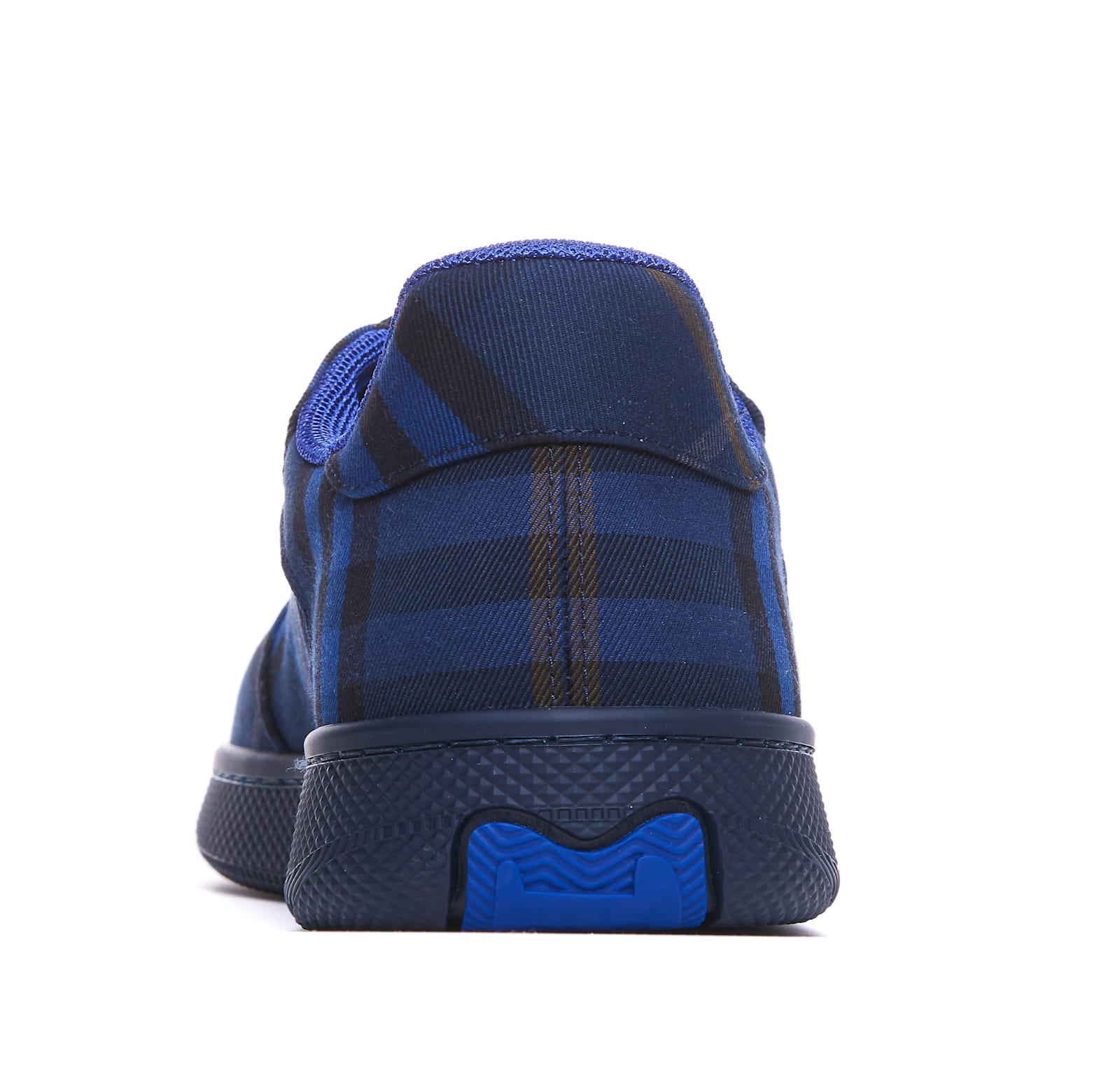 Burberry Men Check Terrace Sneakers In Blue