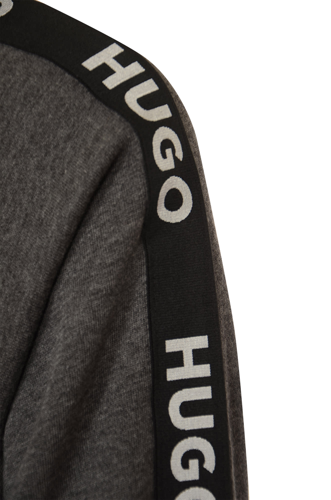 Shop Hugo Boss Sporty Logo Jacket In Open Grey