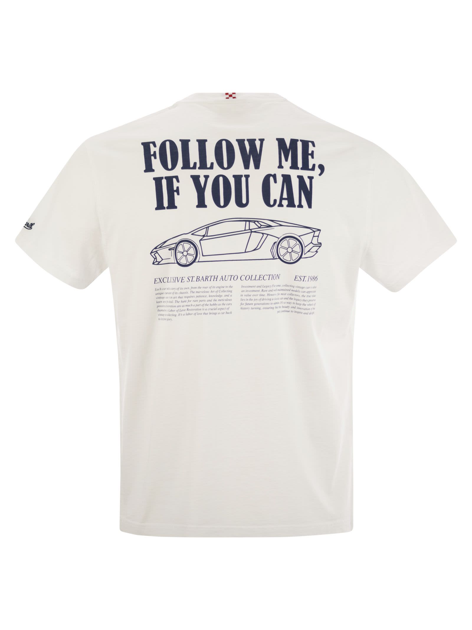 Mc2 Saint Barth T-shirt With Print On Chest And Back In White