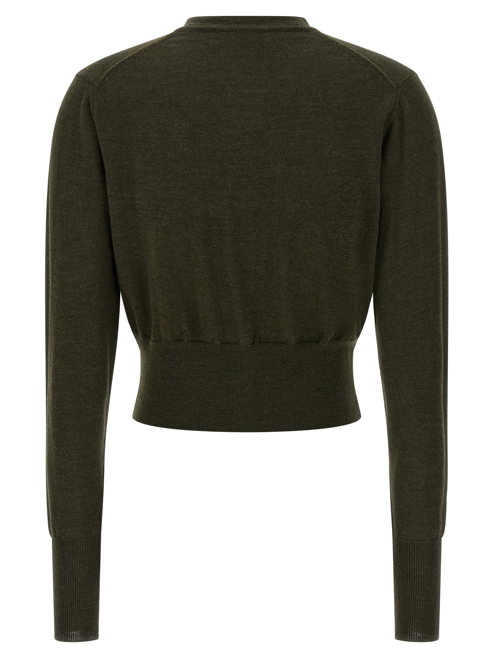 Vivienne Westwood Bea Cropped Cardigan In Green