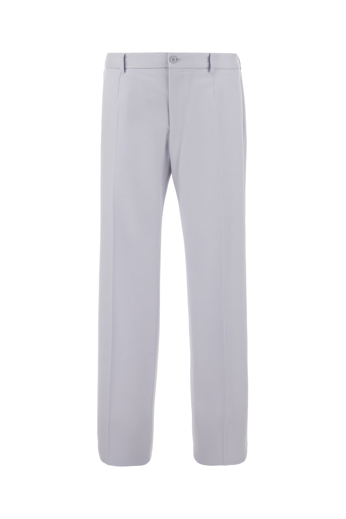 Shop Dolce & Gabbana Light Grey Stretch Wool Pants In N4534