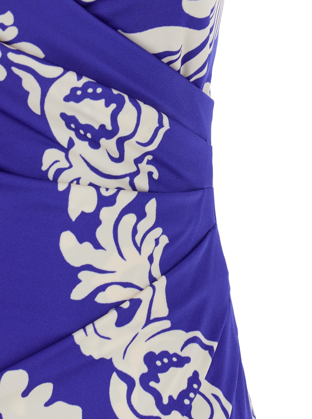 Etro Blue Long Dress With Spaghetti Straps And All-over Print In Multi