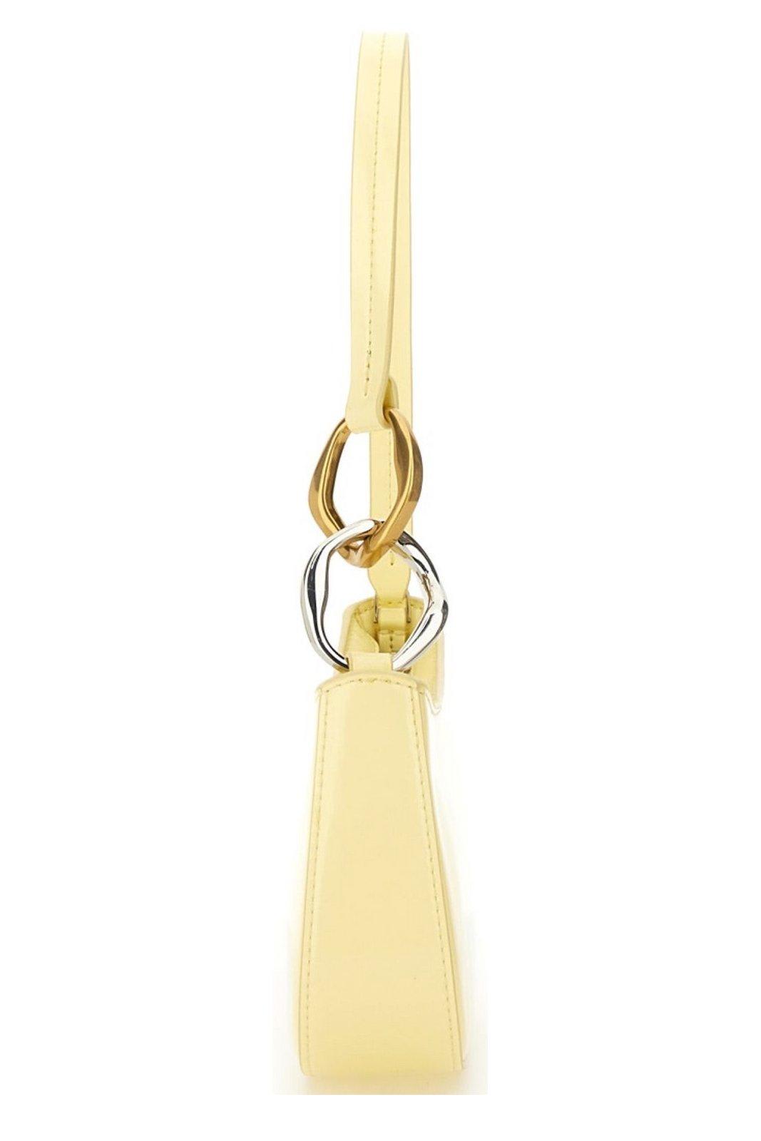 Shop Staud Ollie Zipped Shoulder Bag In Yellow
