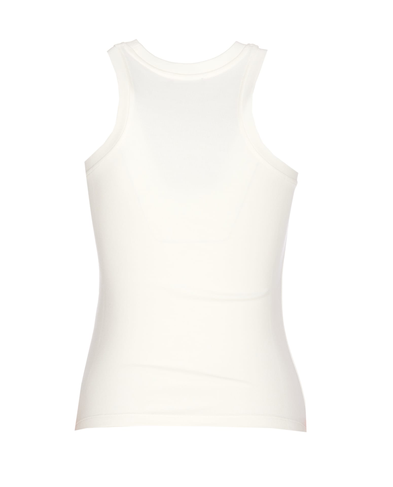 Shop Balmain Embroidered Pb Tank Top In White
