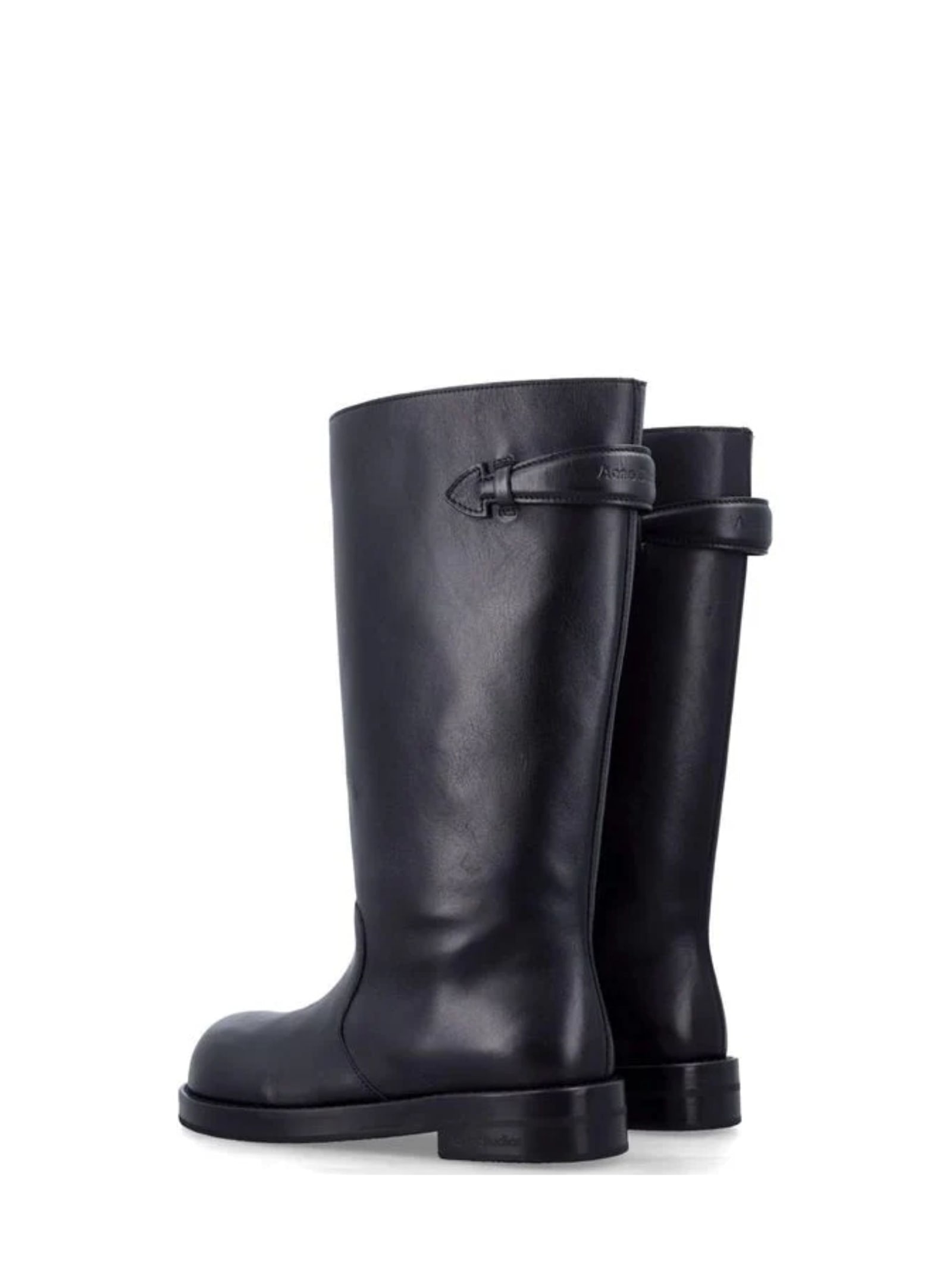 Acne Studios Knee Length Round Toe Beshay Boot In Black