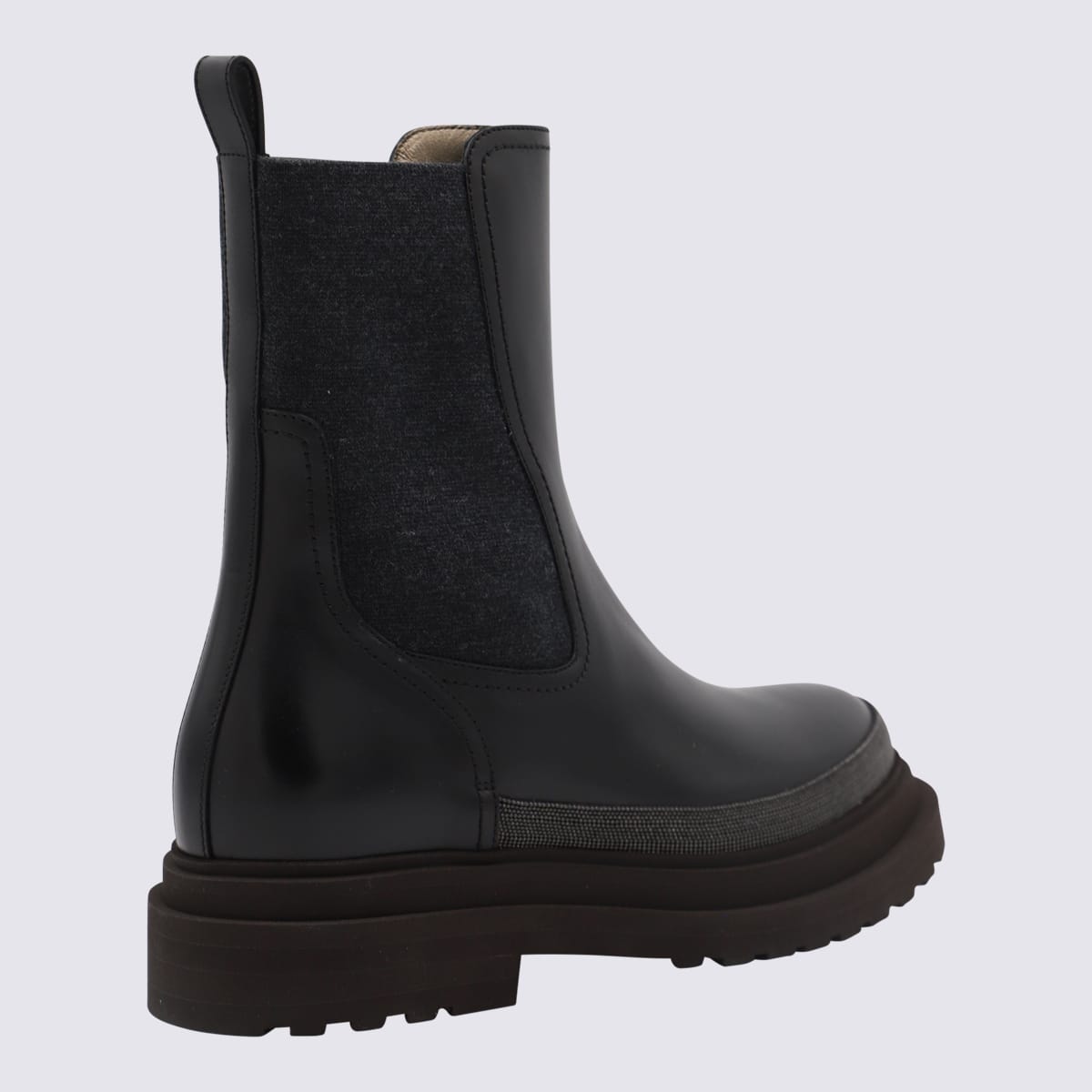 Shop Brunello Cucinelli Black Leather Boots