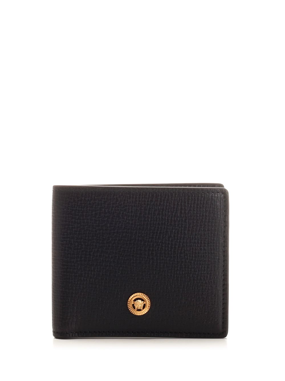 Shop Versace Medusa Biggie Wallet In Black