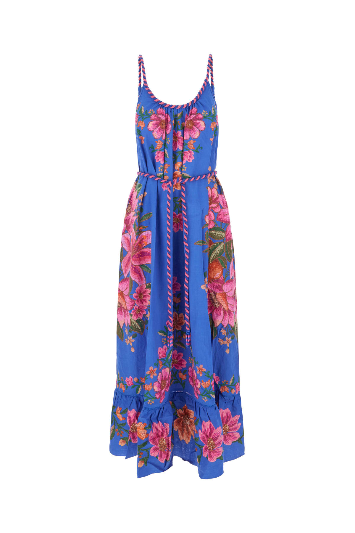 Farm Rio Printed Linen Blend Dress