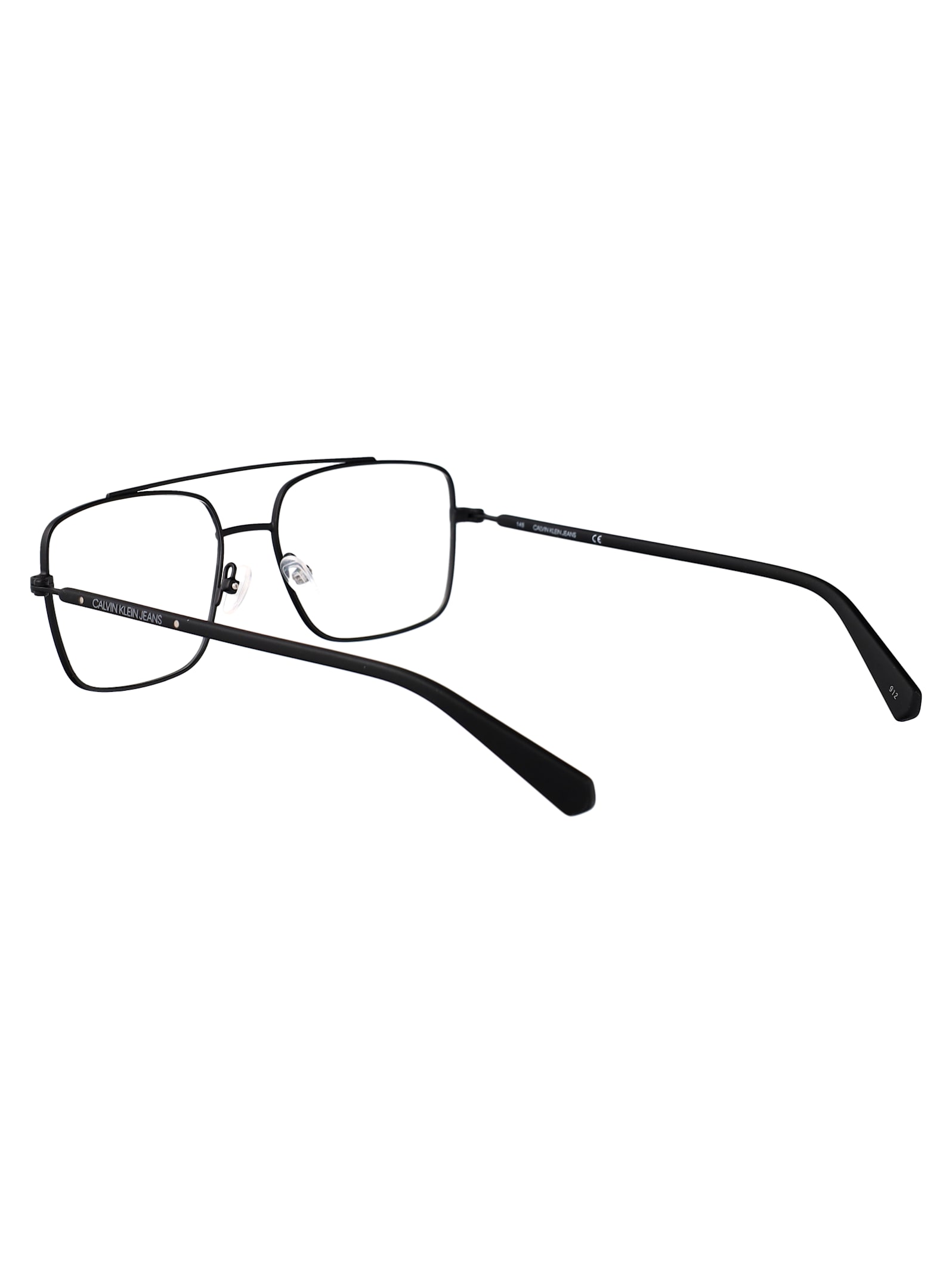 Calvin Klein Jeans Est.1978 Calvin Klein Jeans Matte Black Metal Glasses In Black